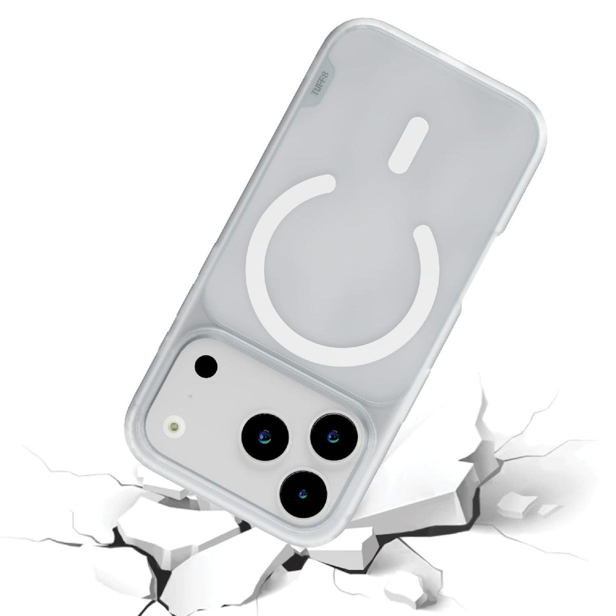 TUFF8 iPhone 18 Pro/17 Pro GlideGuard Case, MagSafe Compatible, Matte Clear