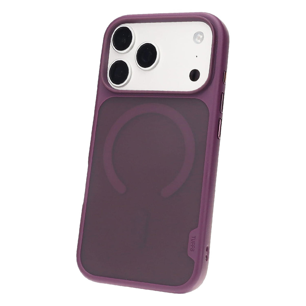 TUFF8 iPhone 18 Pro/17 Pro GlideGuard Case, MagSafe Compatible, Dark Cherry