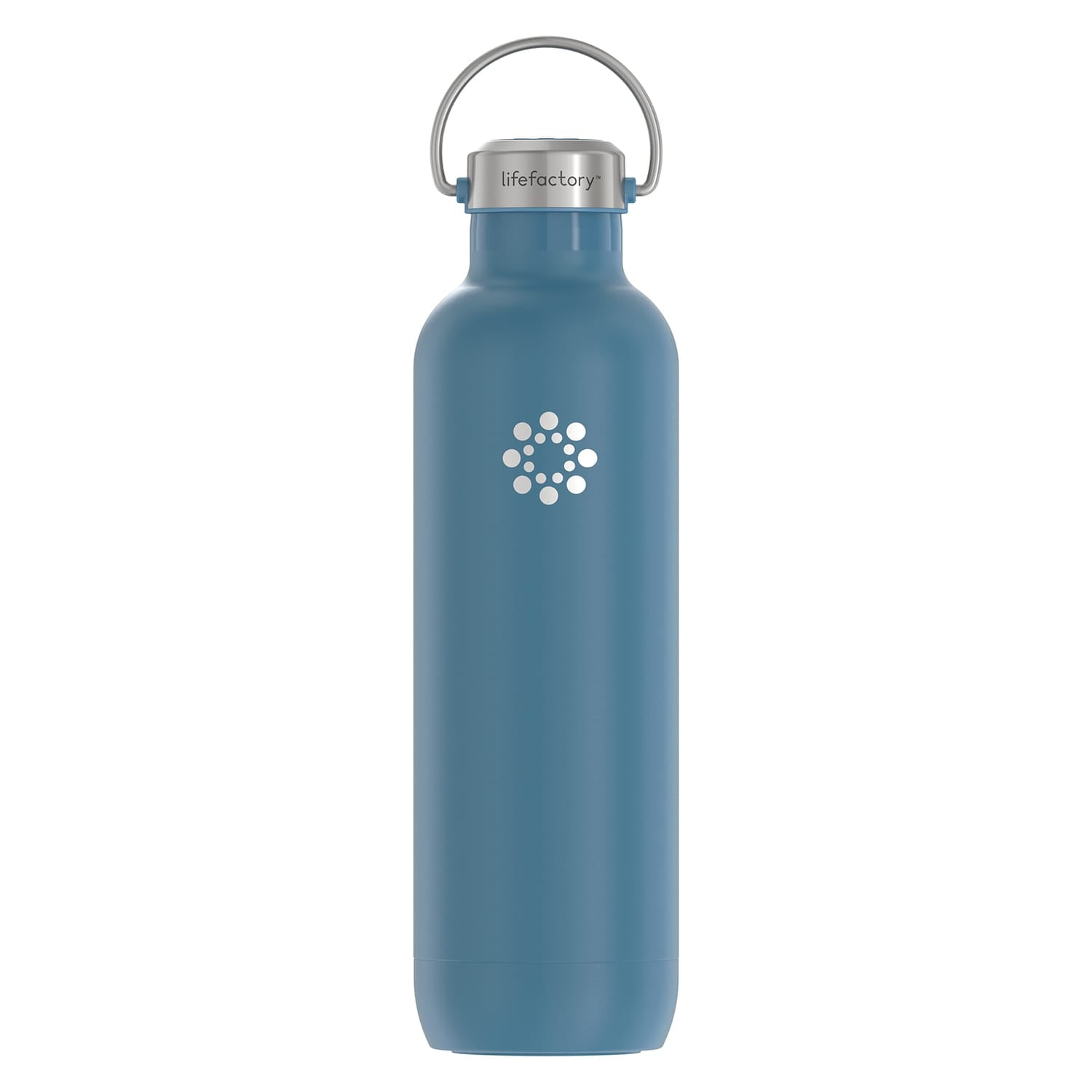Lifefactory 32-Oz. Stainless Steel Vacuum-Insulated Sport Bottle, Dark Denim