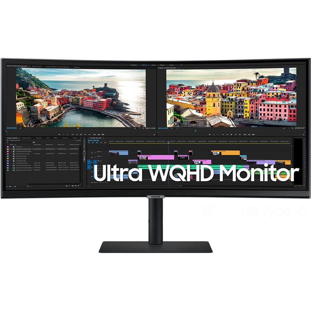 Samsung LS34A654UXNXGO 34" 3840 x 2160 60Hz Ultra-Wide WQHD Curved Monitor - Certified Refurbished