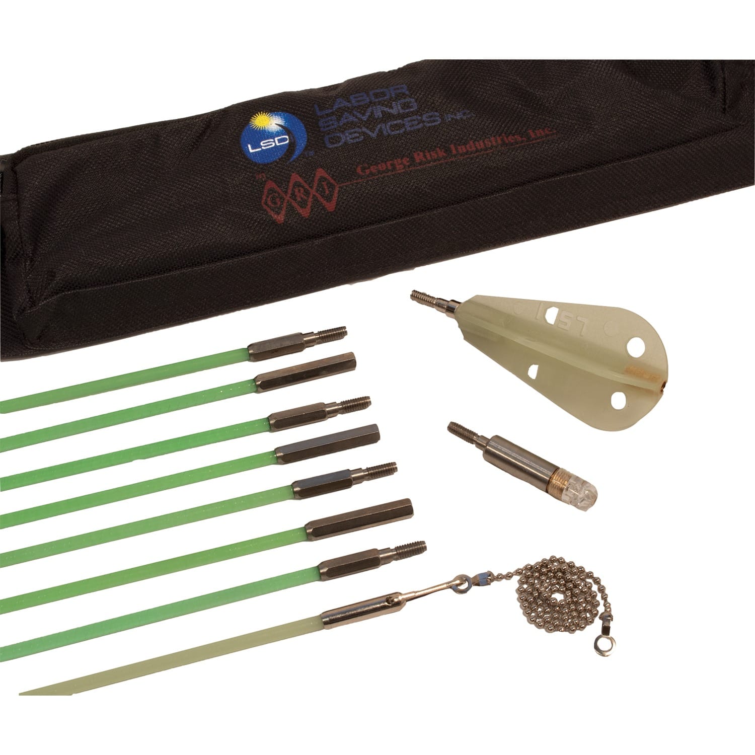 Labor Saving Devices 24-Ft. Creep-Zit Compact FiberFuse Wire-Running Rod Kit