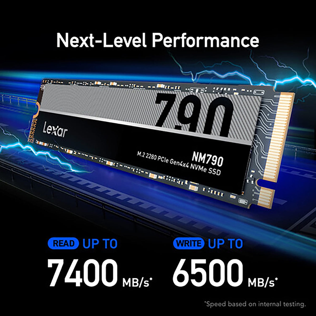 Lexar NM790 M.2 2280 PCIe Gen 4x4 NVMe Internal Solid-State Drive, 1 TB