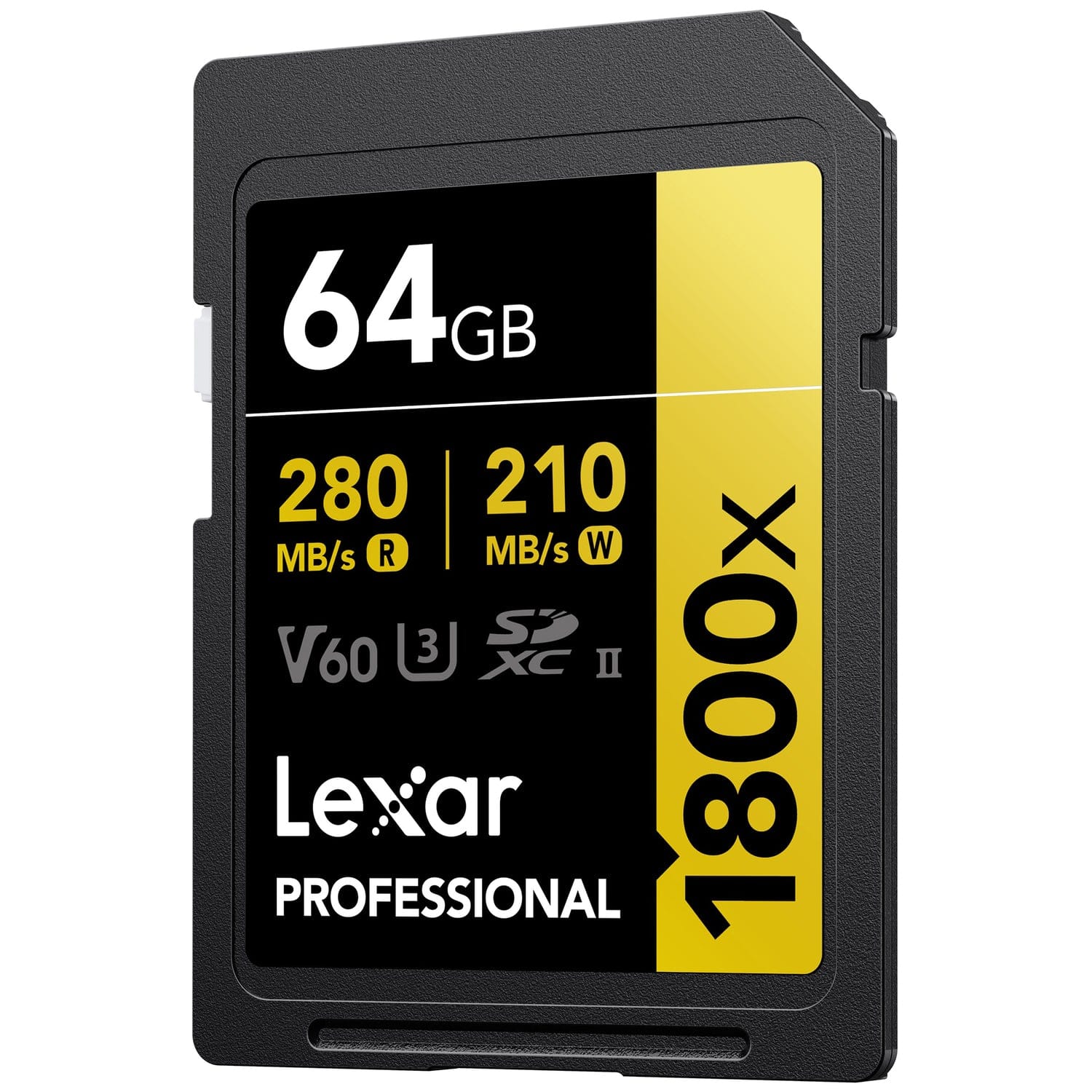 Lexar Professional GOLD Series 1800x SDXC UHS-II Card, 64 GB, 2 Pack
