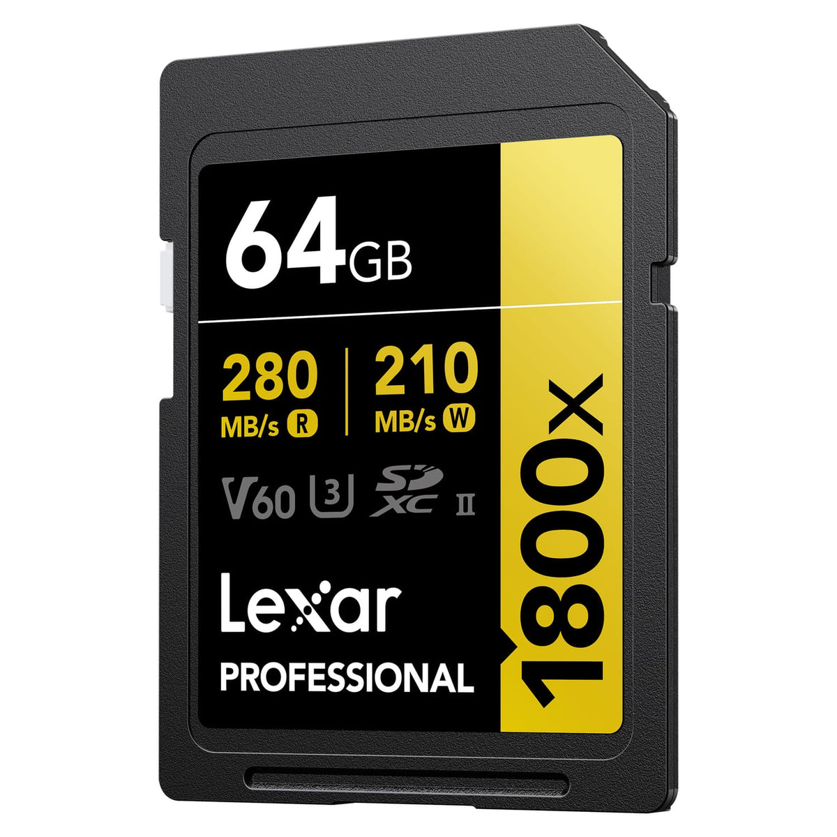 Lexar Professional GOLD Series 1800x SDXC UHS-II Memory Card, 64 GB