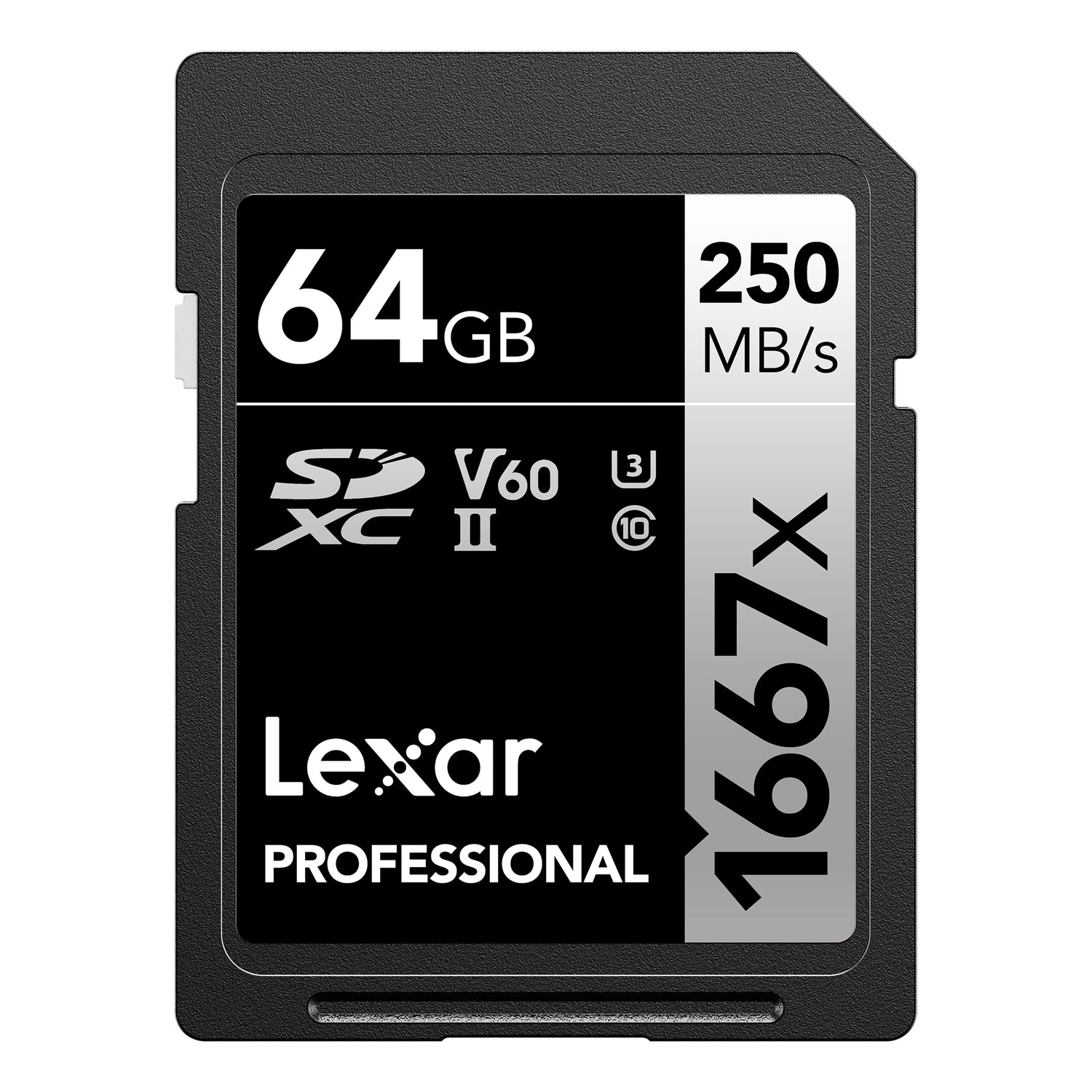 Lexar Professional SILVER Series 1667x SDXC UHS-II Card, 64 GB