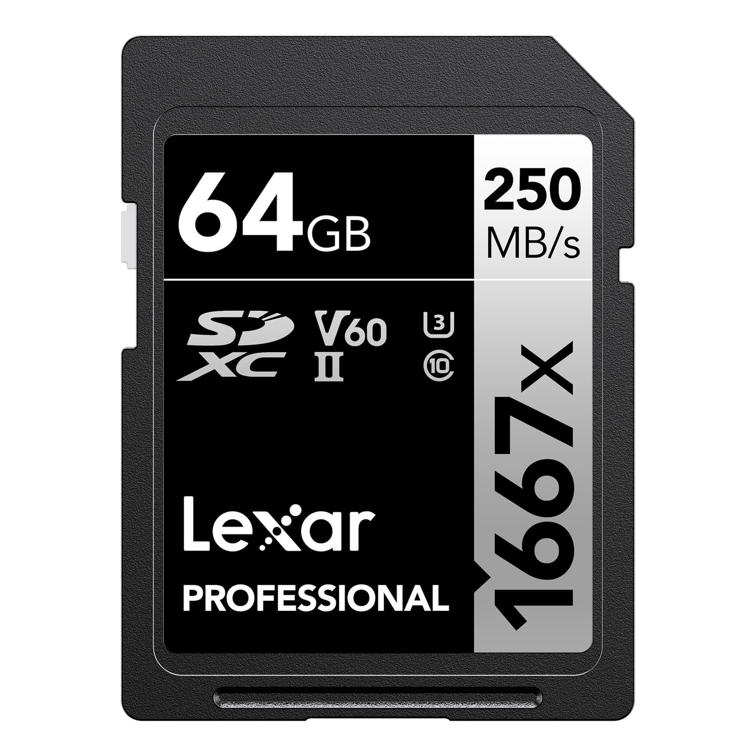 Lexar Professional SILVER Series 1667x SDXC UHS-II Card, 64 GB