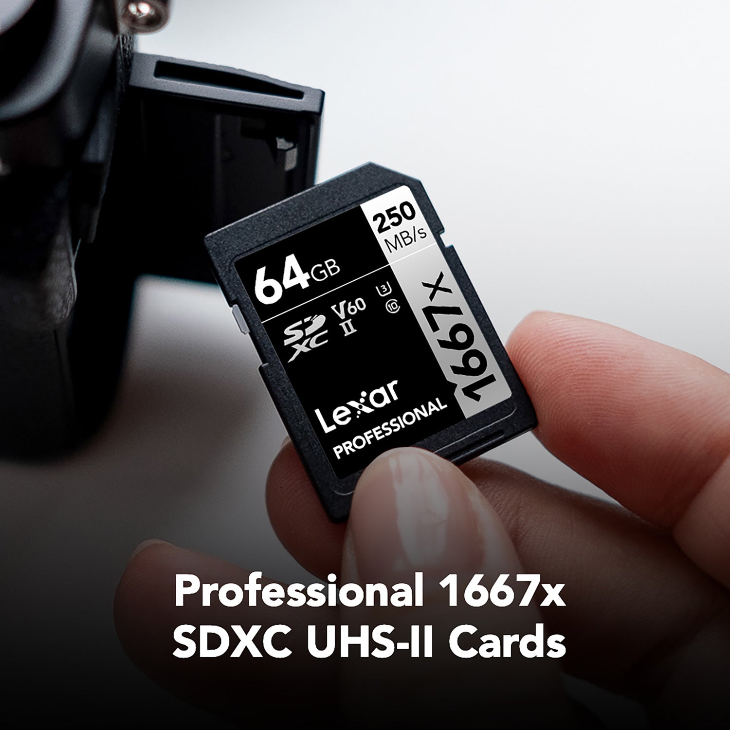 Lexar Professional SILVER Series 1667x SDXC UHS-II Card, 64 GB