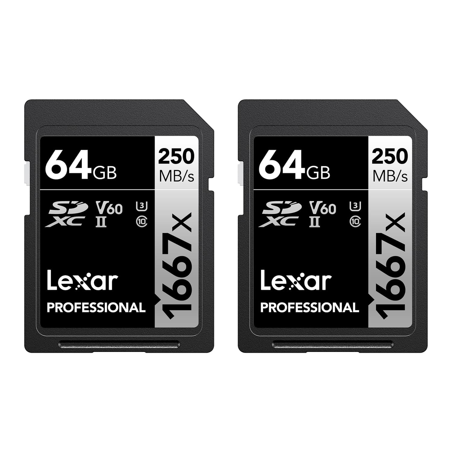 Lexar Professional SILVER Series 1667x SDXC UHS-II Card, 64 GB