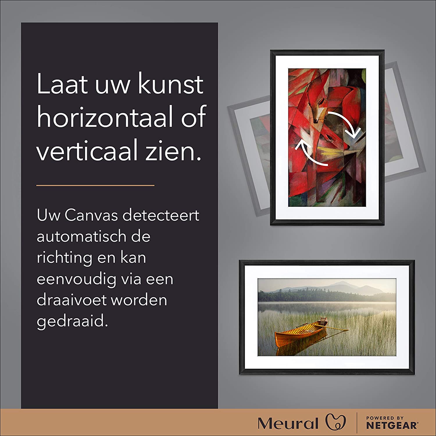Meural MCAS327-10000S Canvas Swivel Mount, Works Canvas, Canvas II