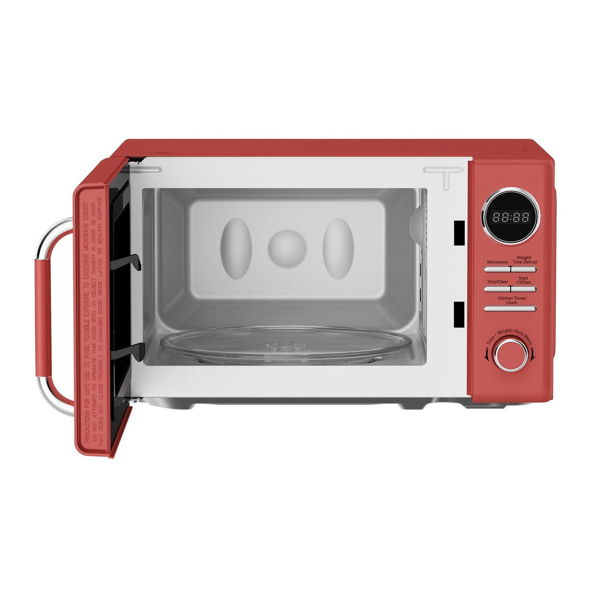 Magic Chef 0.7-Cu. Ft. 700-Watt Retro Countertop Microwave, Red
