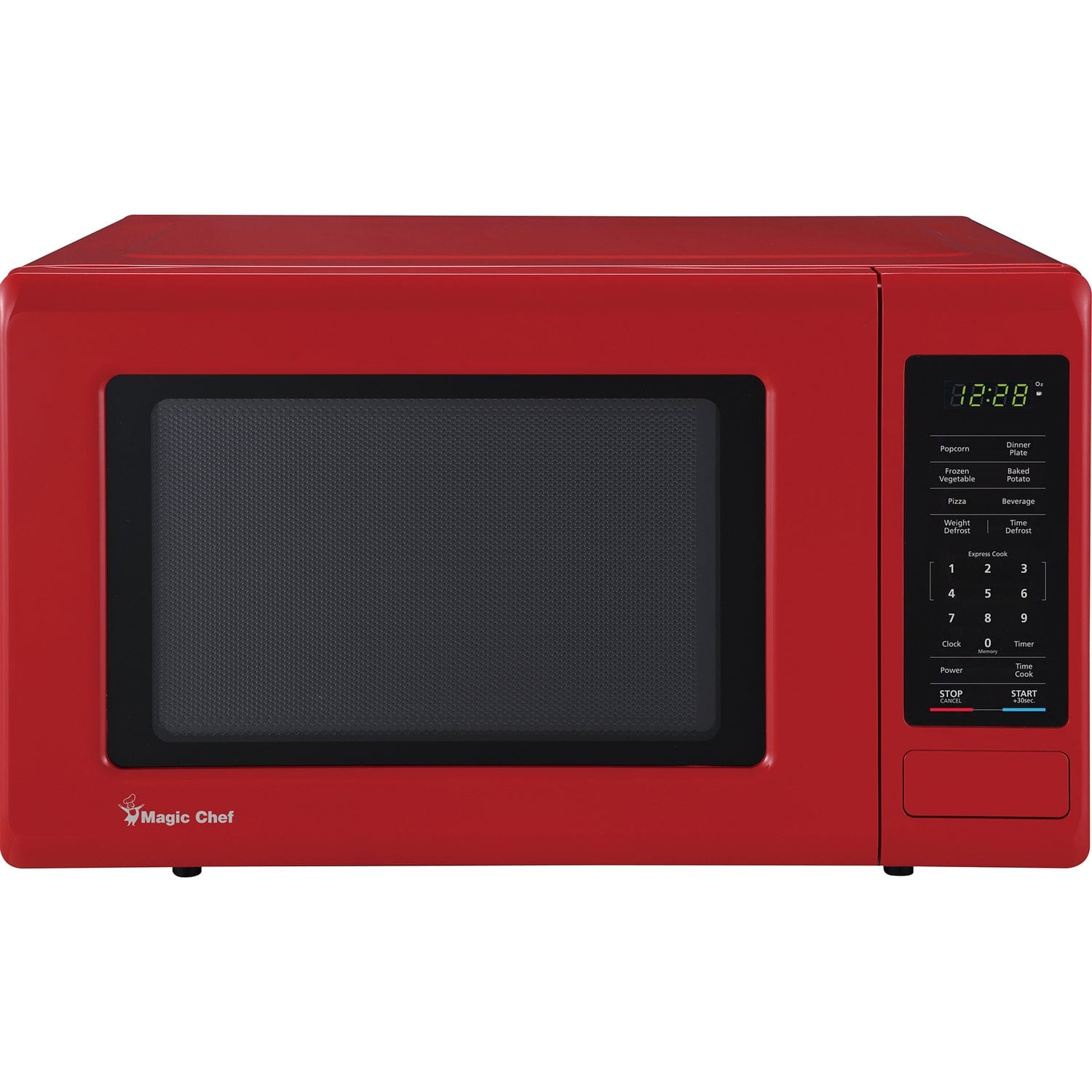 Magic Chef 0.9-Cu. Ft. 900-Watt Countertop Digital Touch Microwave, Red