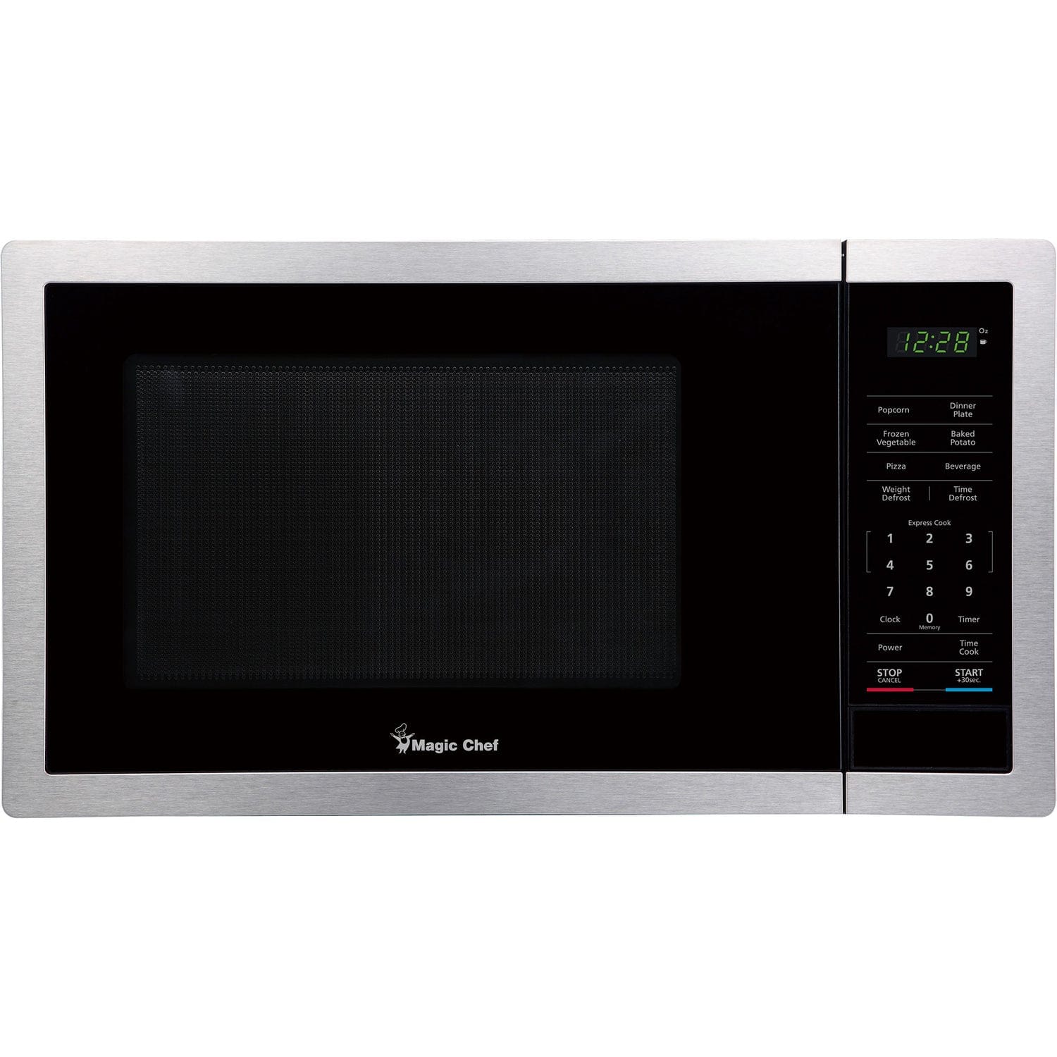 Magic Chef 0.9-Cu. Ft. 900-Watt Countertop Digital Touch Microwave, Silver