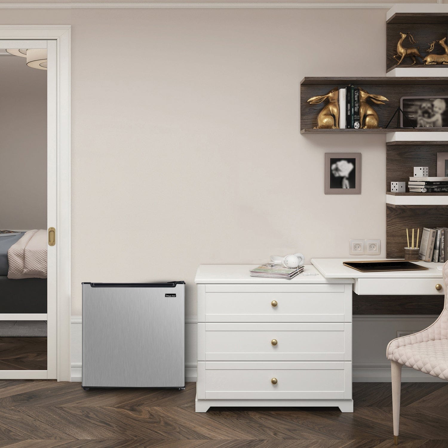 Magic Chef 1.7-Cu.-Ft. 90-Watt Stainless Steel Mini Refrigerator