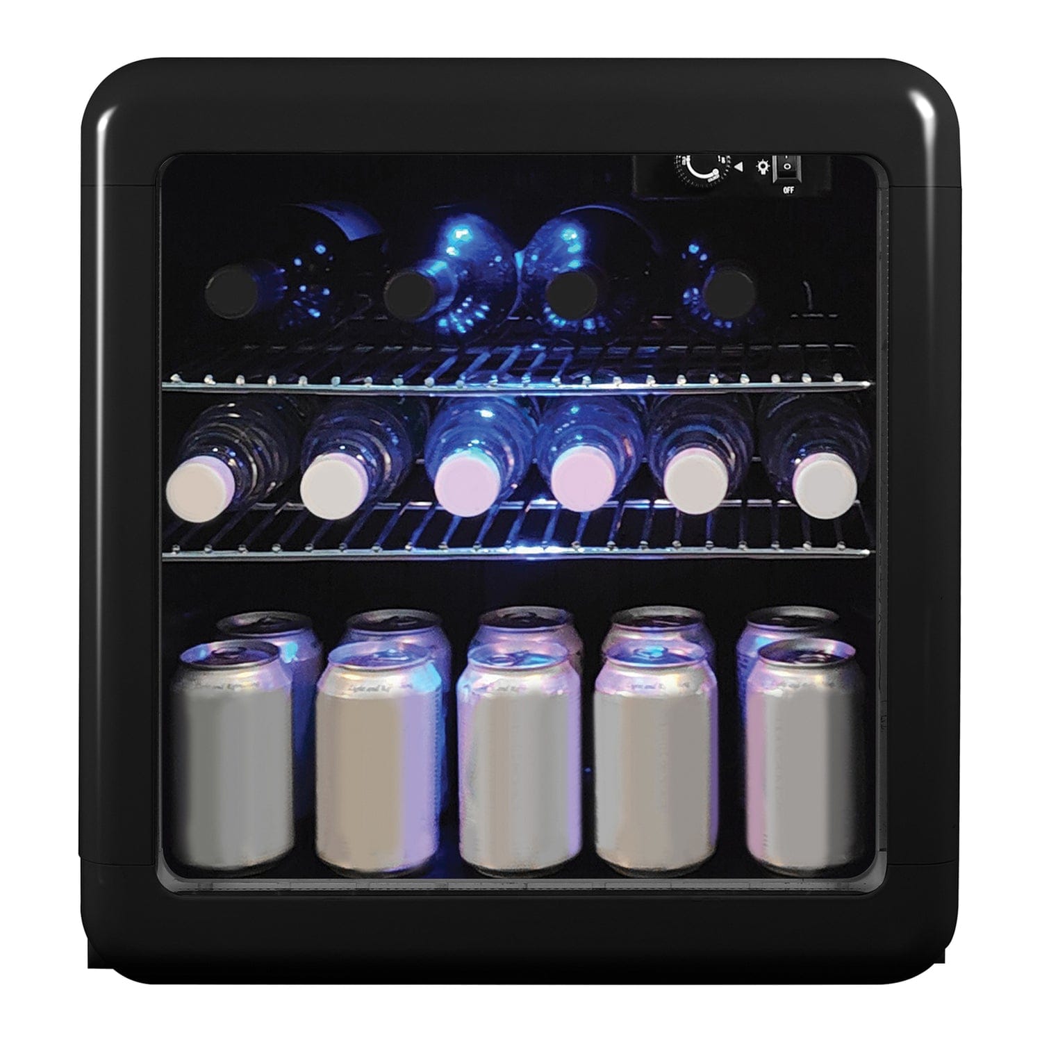 Magic Chef 1.7-Cu. Ft. Retro Beverage Cooler, Black