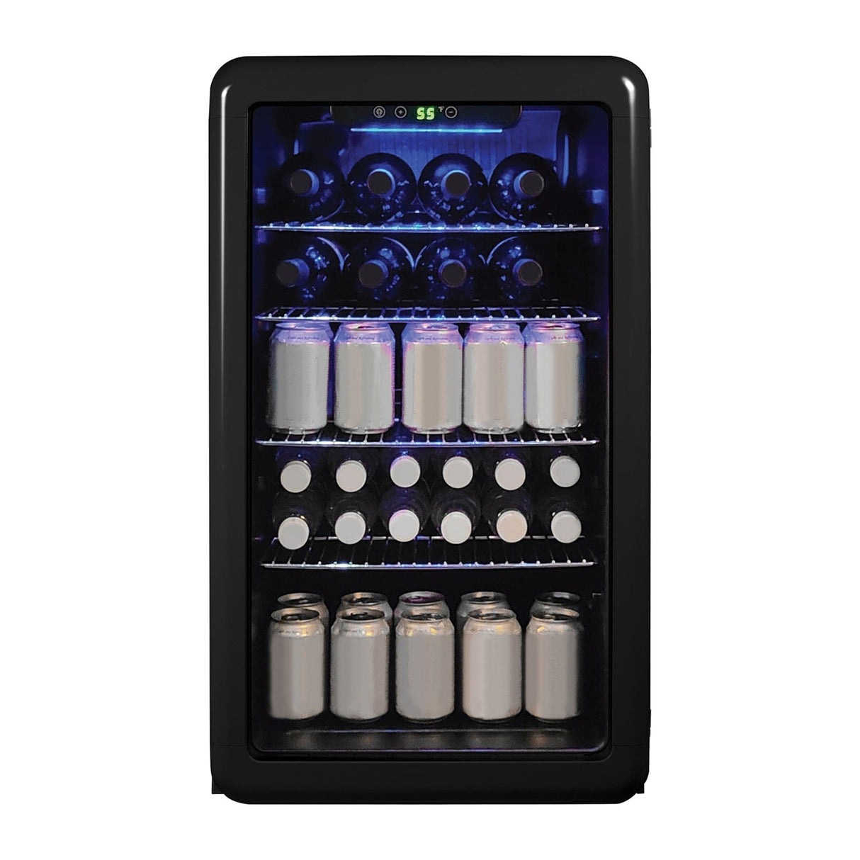 Magic Chef 3.4-Cu. Ft. Retro Beverage Cooler, Black