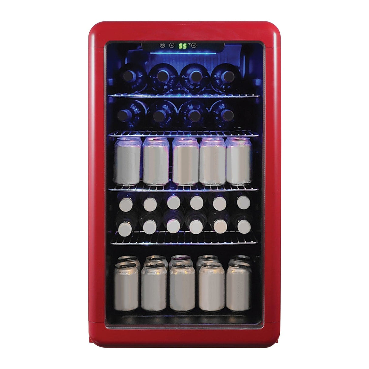 Magic Chef 3.4-Cu. Ft. Retro Beverage Cooler, Red