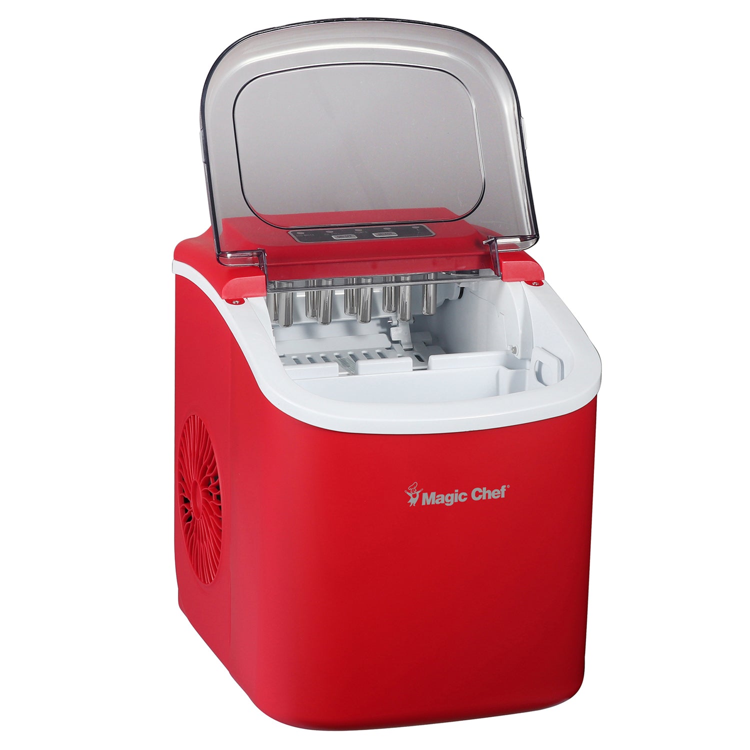Magic Chef Portable Countertop Ice Maker, 27 Lbs. per Day, Red