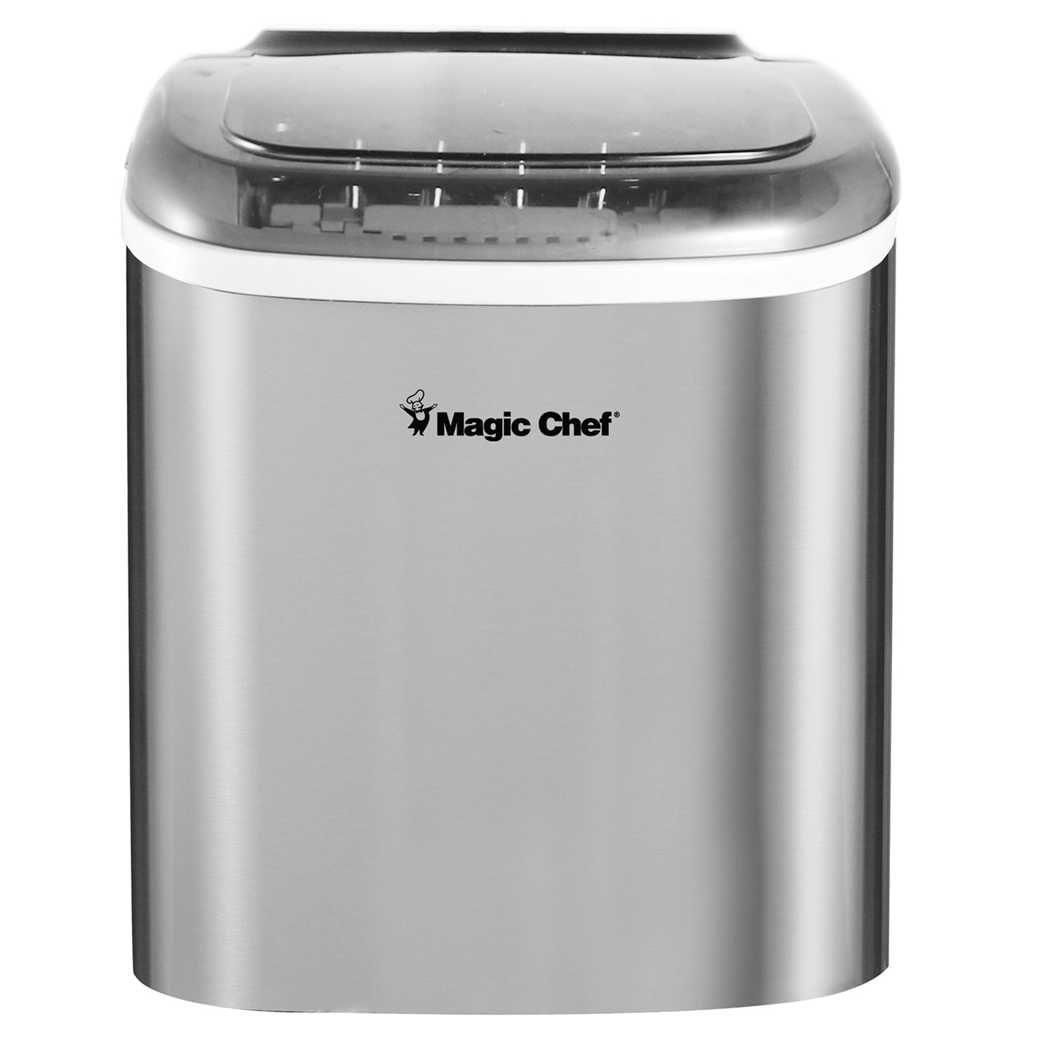 Magic Chef Portable Countertop Ice Maker, 27 Lbs. per Day, Stainless Steel