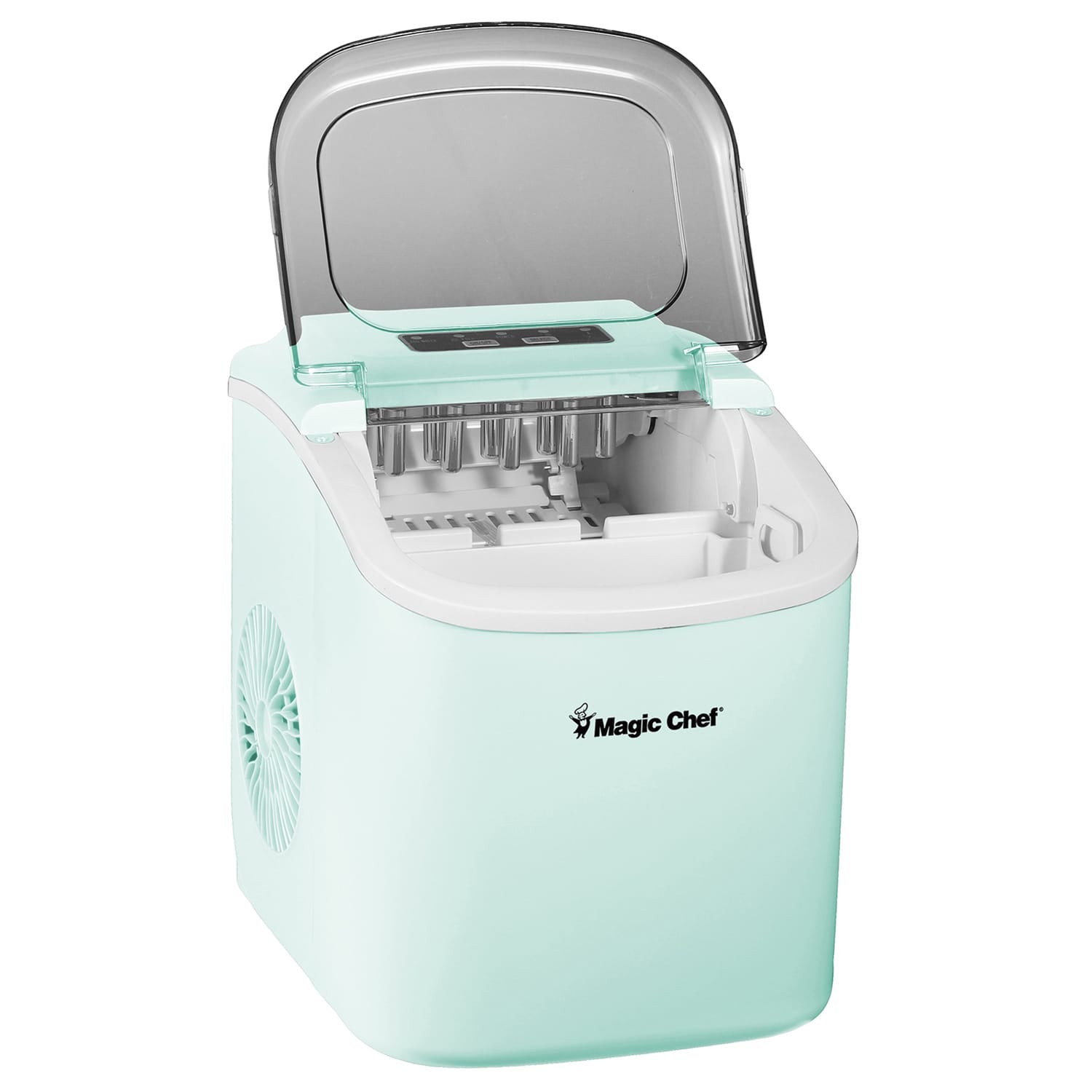 Magic Chef Portable Countertop Ice Maker, 27 Lbs. per Day, Mint Green