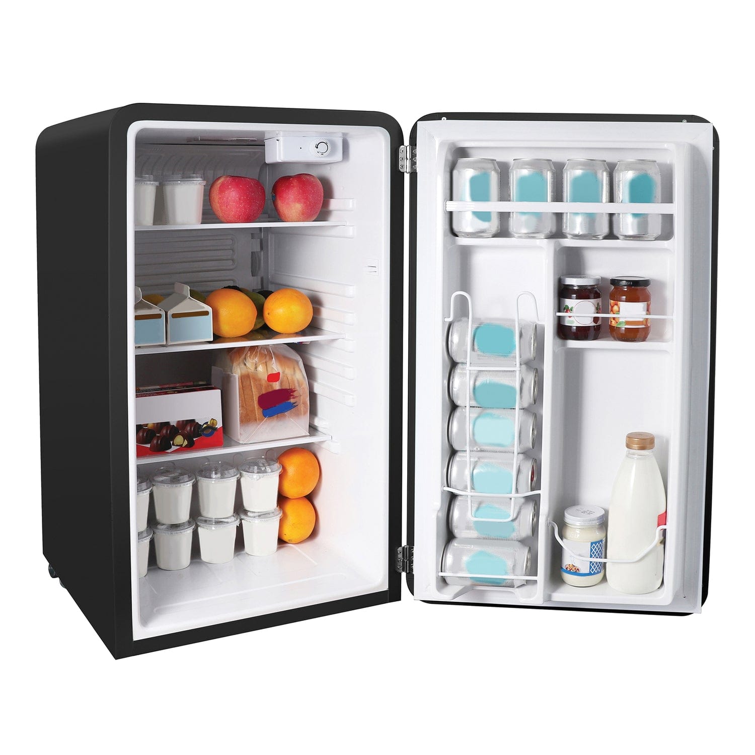 Magic Chef 3.2-Cu. Ft. ENERGY-STAR Certified Retro Mini Fridge with Manual Defrost, Black