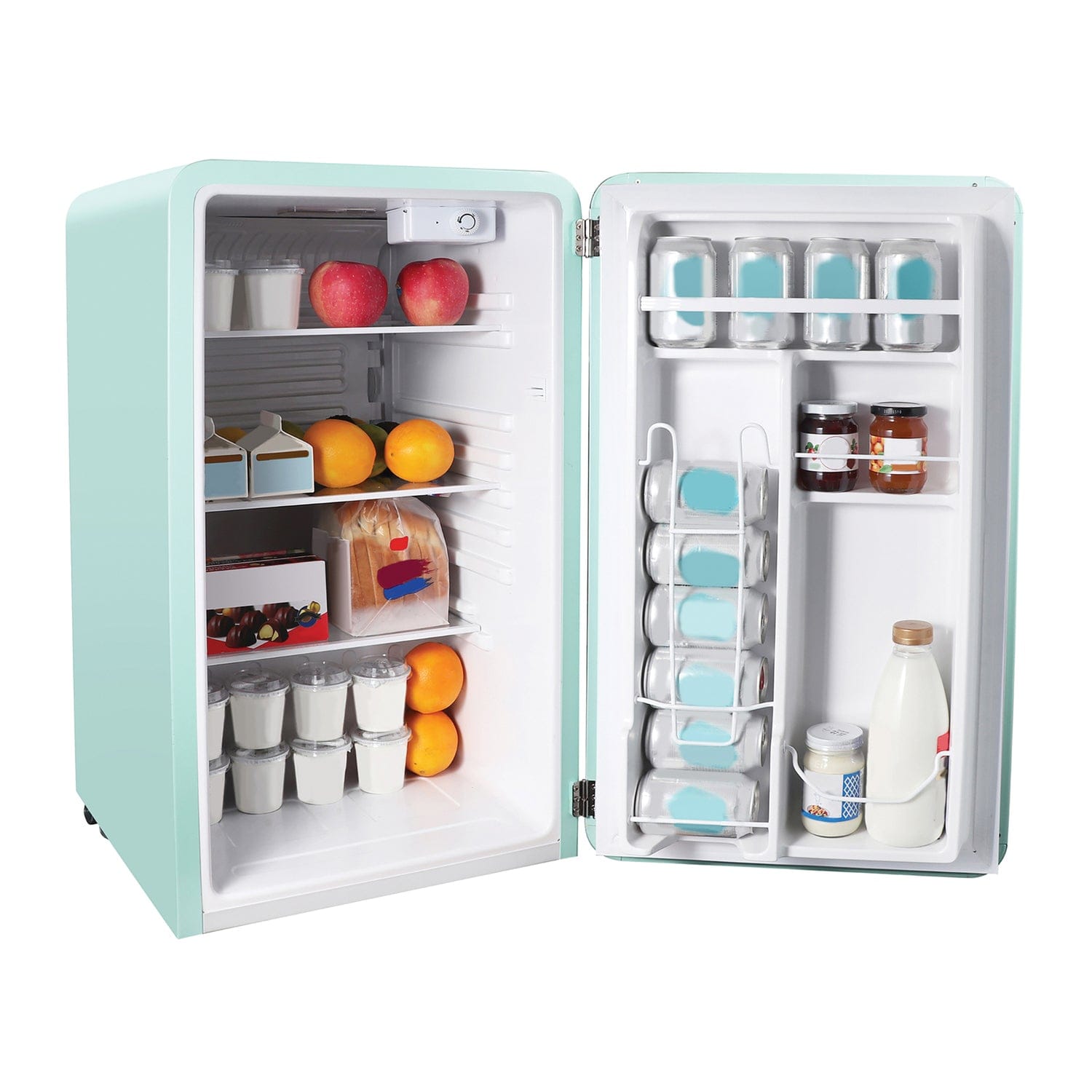 Magic Chef 3.2-Cu. Ft. ENERGY-STAR Certified Retro Mini Fridge with Manual Defrost, Green
