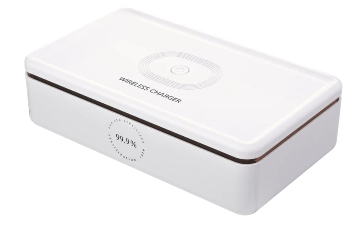 The Clean Phone "Pro" Advanced UV Sanitizer and Wireless Charging System, White
