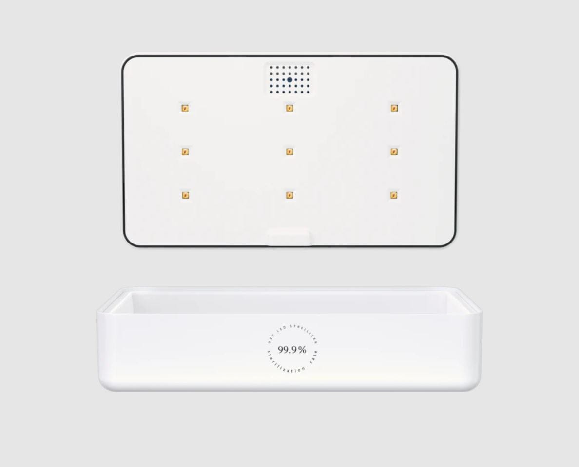 The Clean Phone "Pro" Advanced UV Sanitizer and Wireless Charging System, White