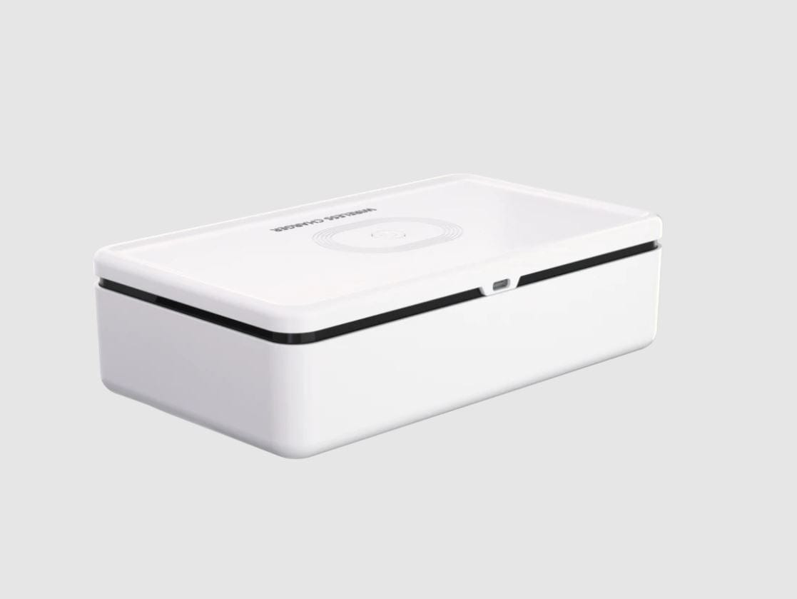 The Clean Phone "Pro" Advanced UV Sanitizer and Wireless Charging System, White
