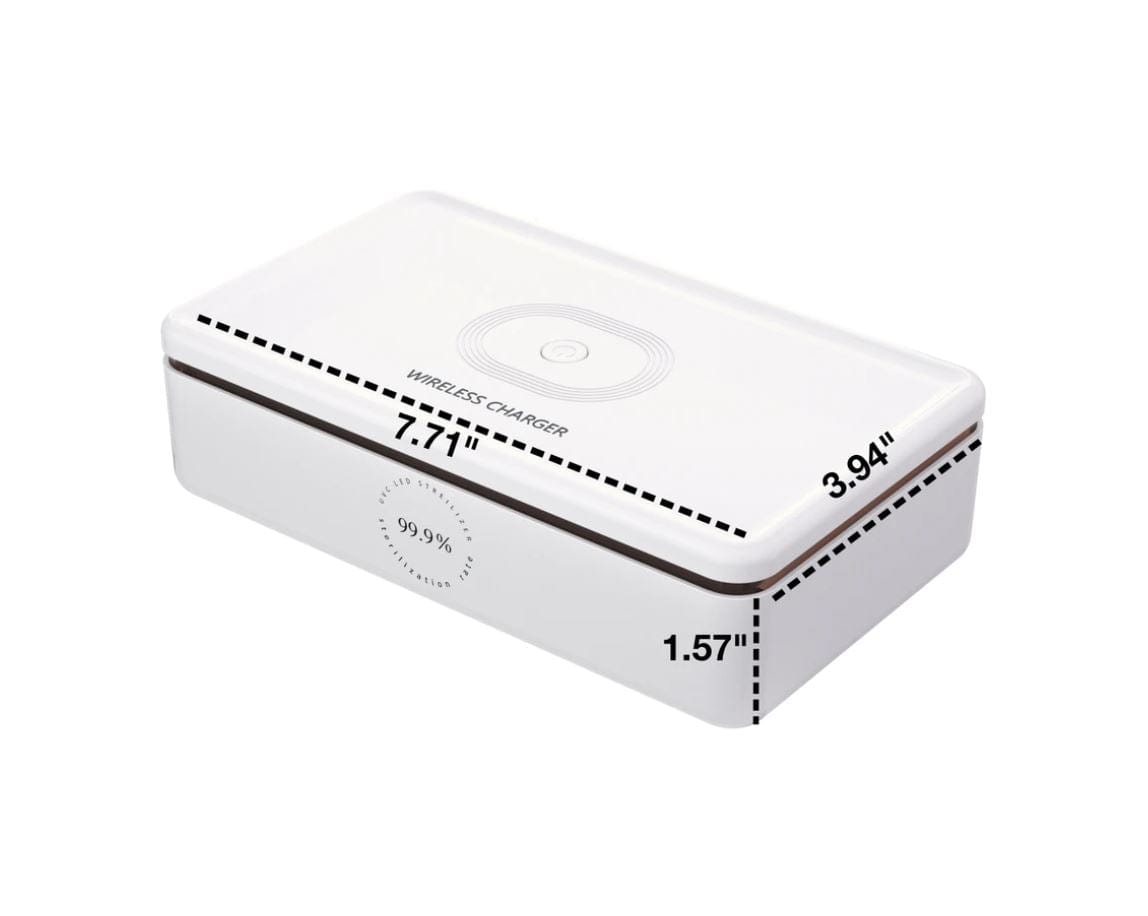 The Clean Phone "Pro" Advanced UV Sanitizer and Wireless Charging System, White