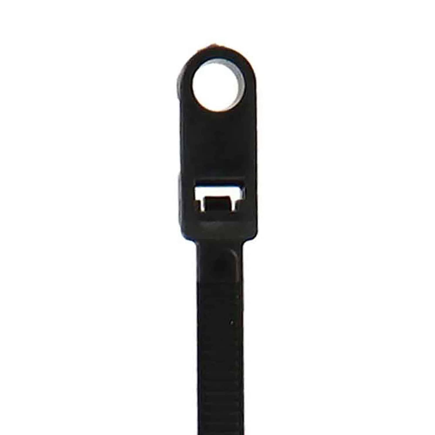 Install Bay Cable Ties with Mounting-Hole Screw-Down Head, 50-Lb. Tensile Strength, 100 Count, 7 In.
