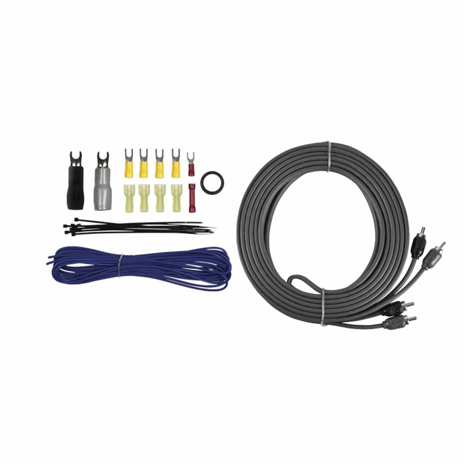 T-Spec v8 SERIES 1500-Watt 4-Gauge Mini-ANL Amp Installation Kit with RCA Cables