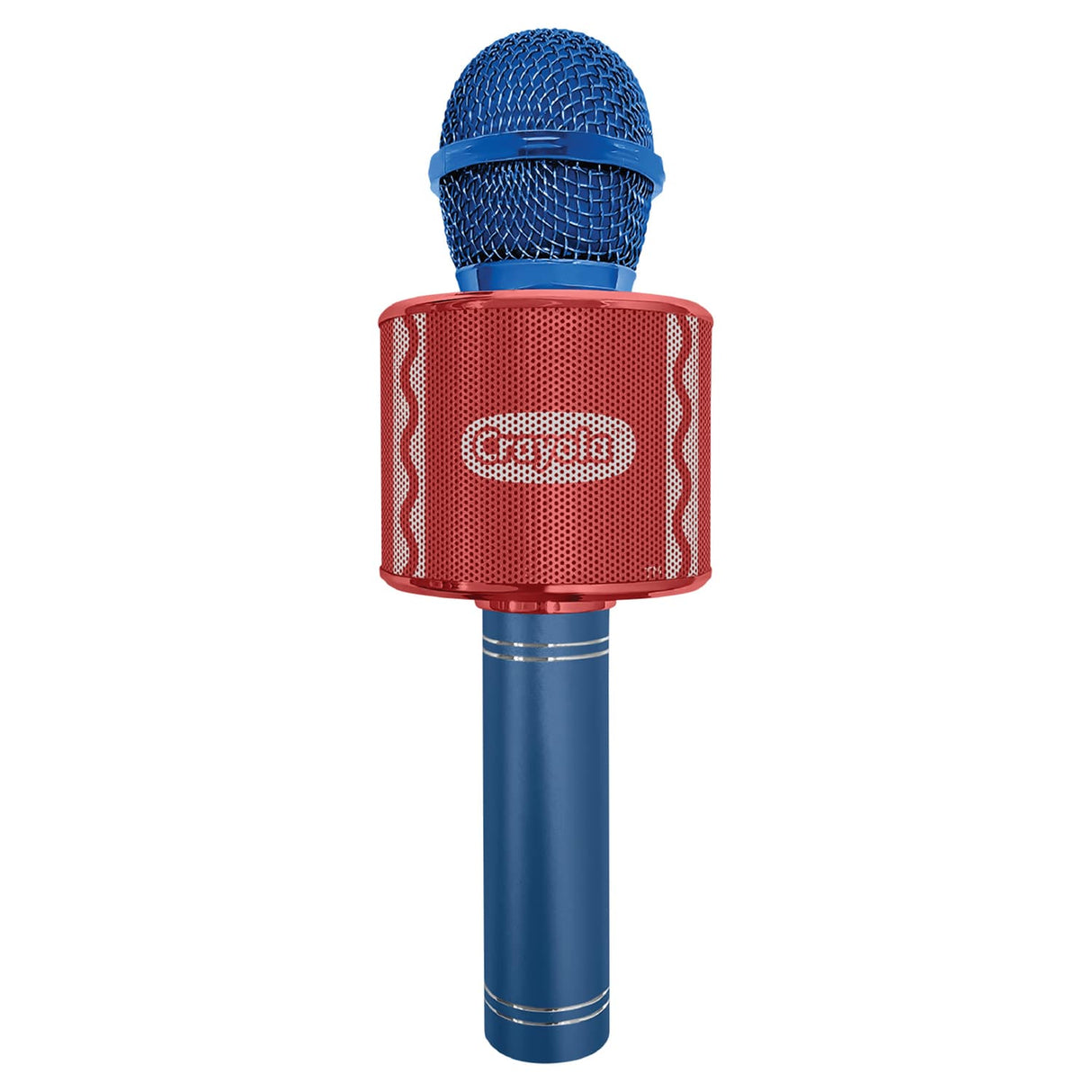 Crayola CKM150 Combo Bluetooth Karaoke Handheld Mic and 5-Watt Speaker, FM/USB/microSD, Aux In/Out, Vocal FX, up to 2 Hours Play Time, Blue