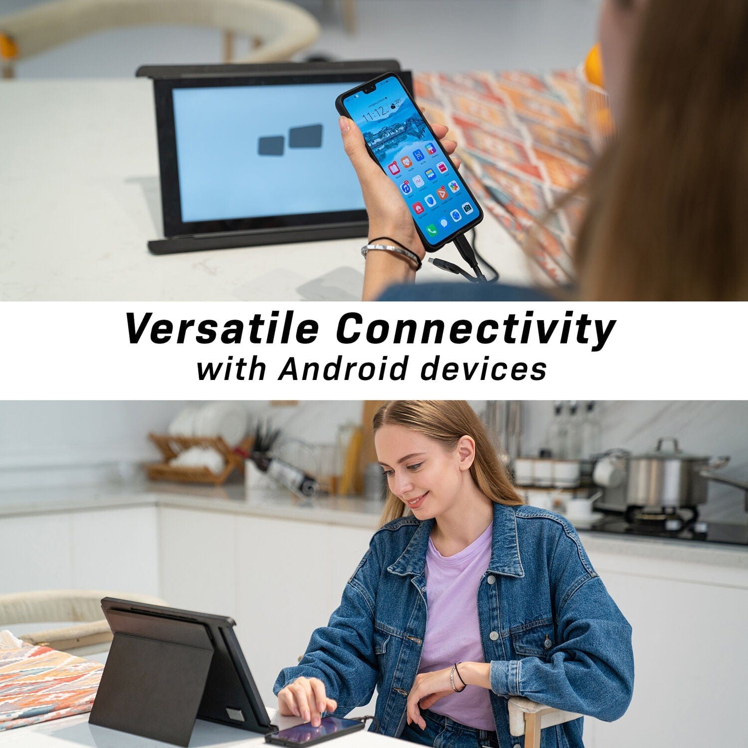 Mobile Pixels Trio Max Portable Monitor, 14'' Full HD IPS Dual Triple Monitor for laptops, USB C/USB A Portable Screen, Windows/Mac/OS/Android/Switch Compatible (1x Monitor Only) - Certified Refurbished