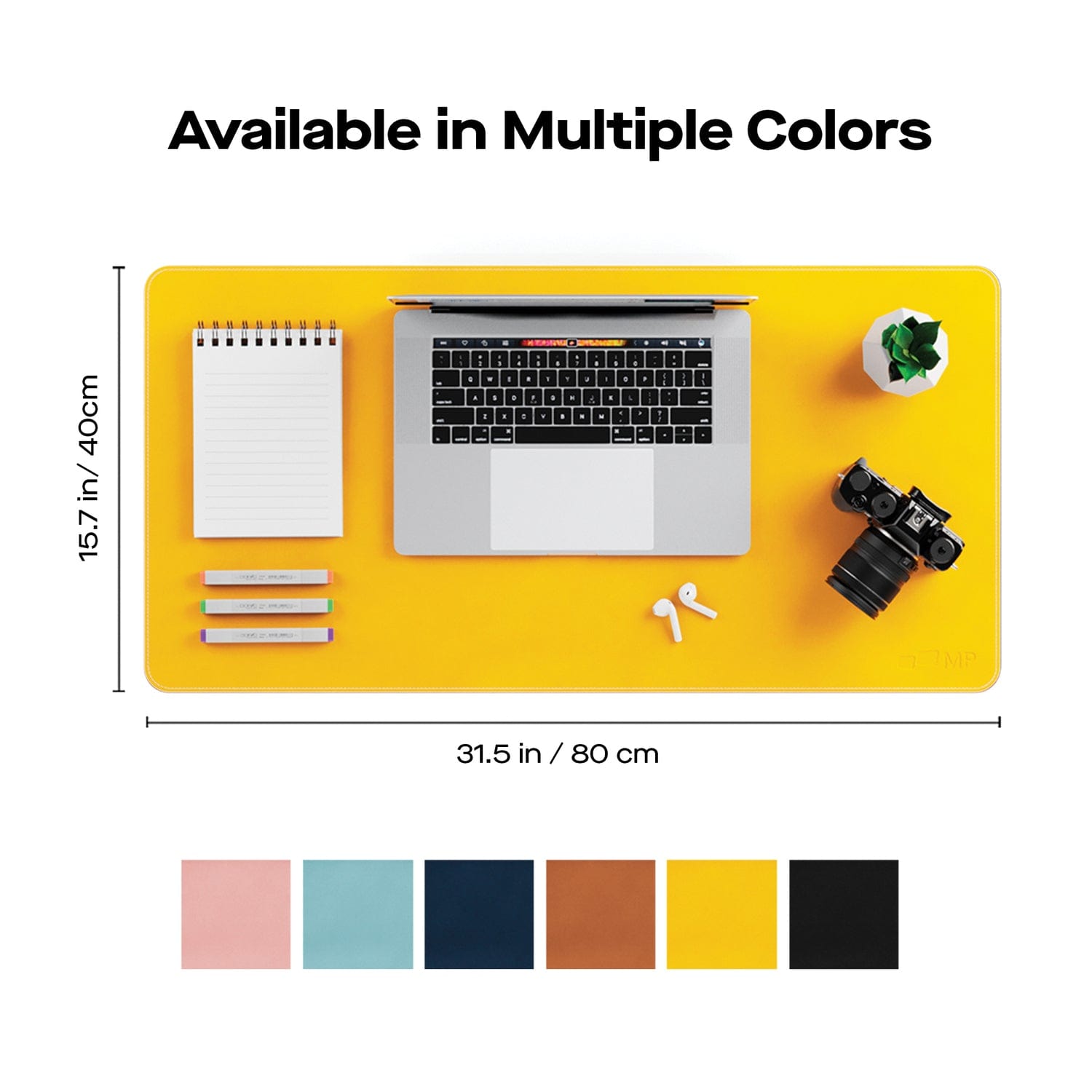 Mobile Pixels PU Leather Desk Mat, Racing Yellow