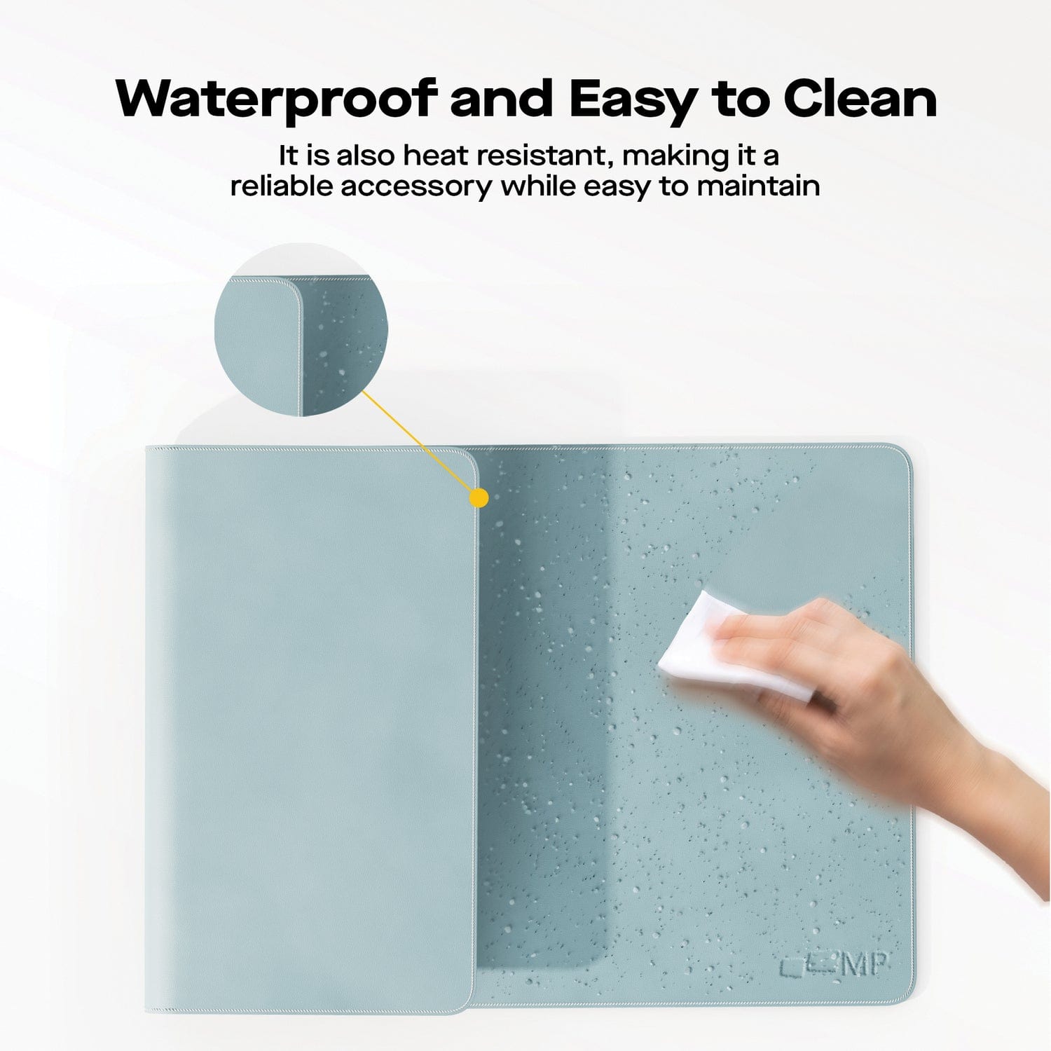 Mobile Pixels PU Leather Desk Mat, Haze Blue