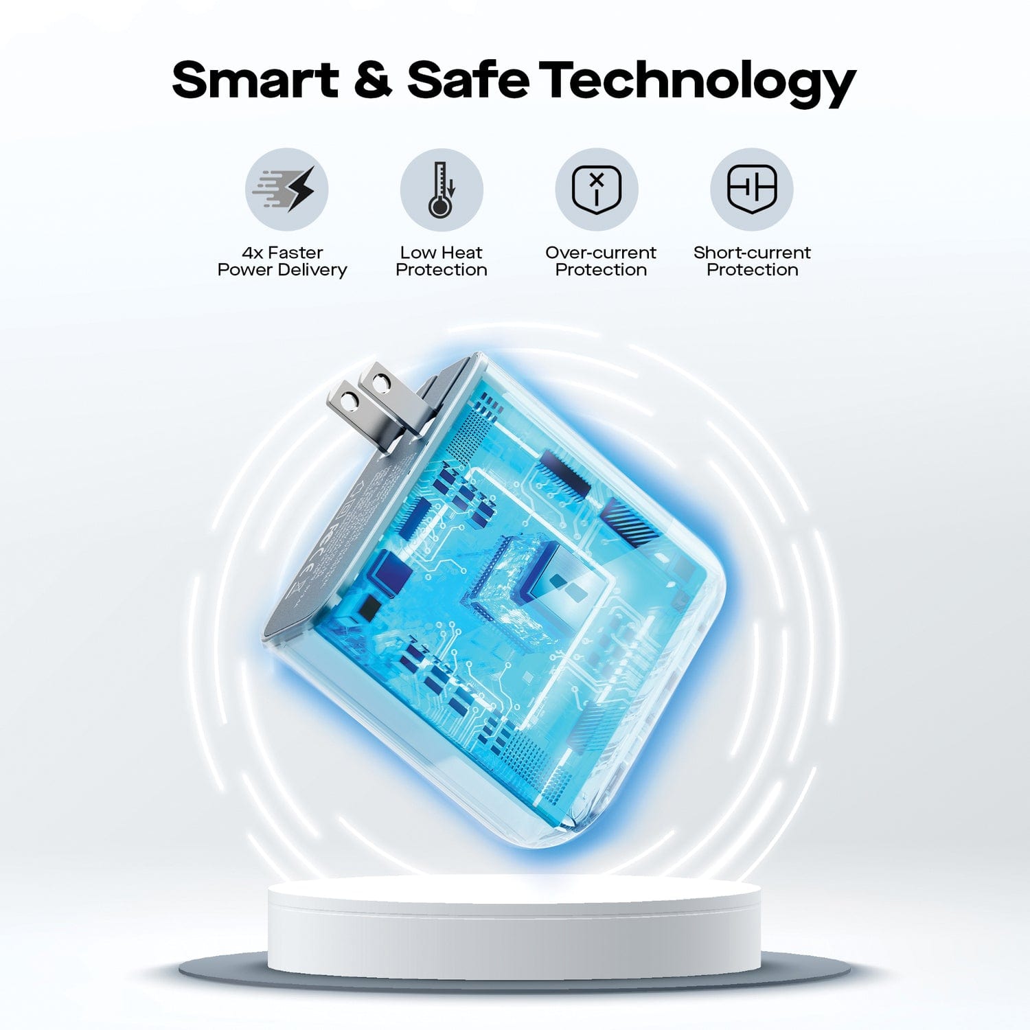 Mobile Pixels 100-Watt USB-C and USB-A Wall Charger, Black