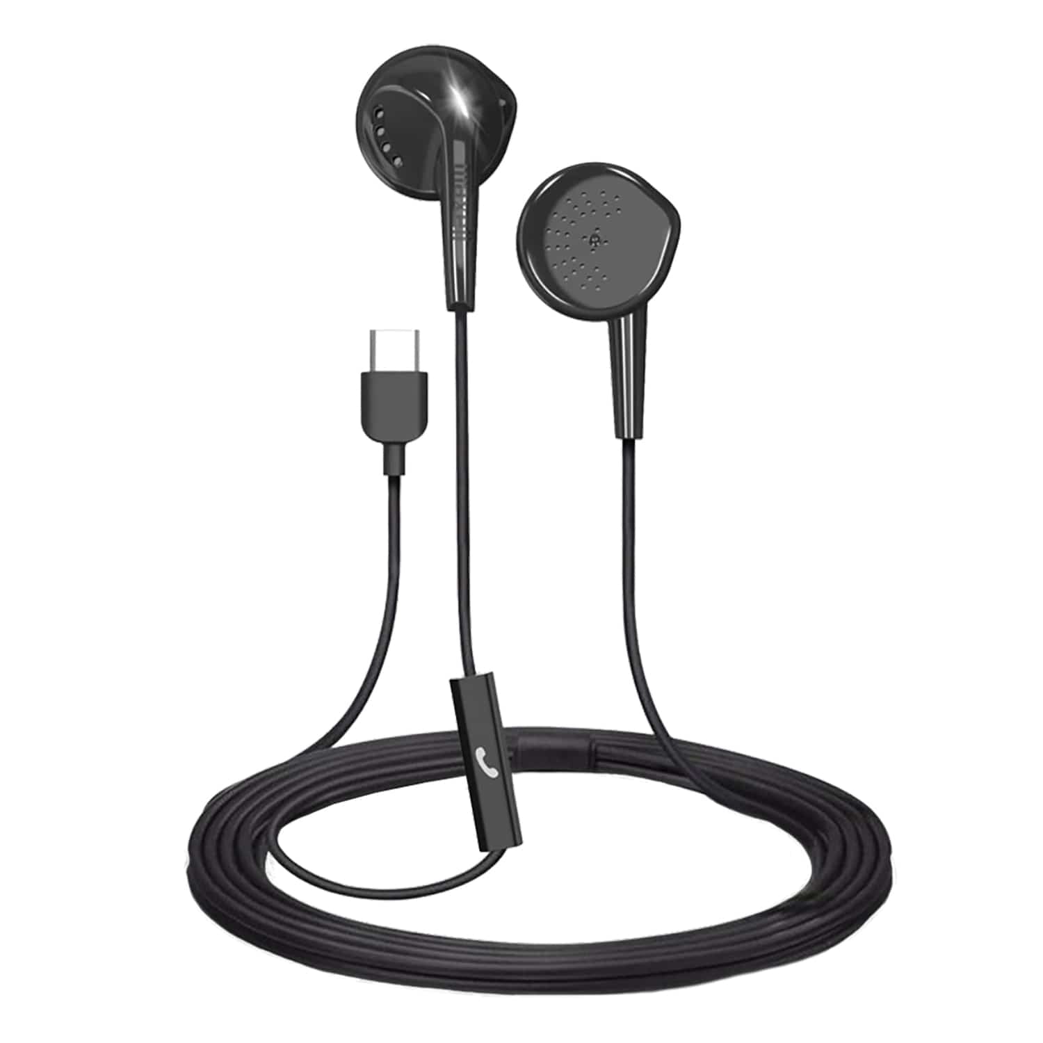 Maxell EB-96 Wired In-Ear Earbuds with In-Line Mic/Remote and USB-C Connector