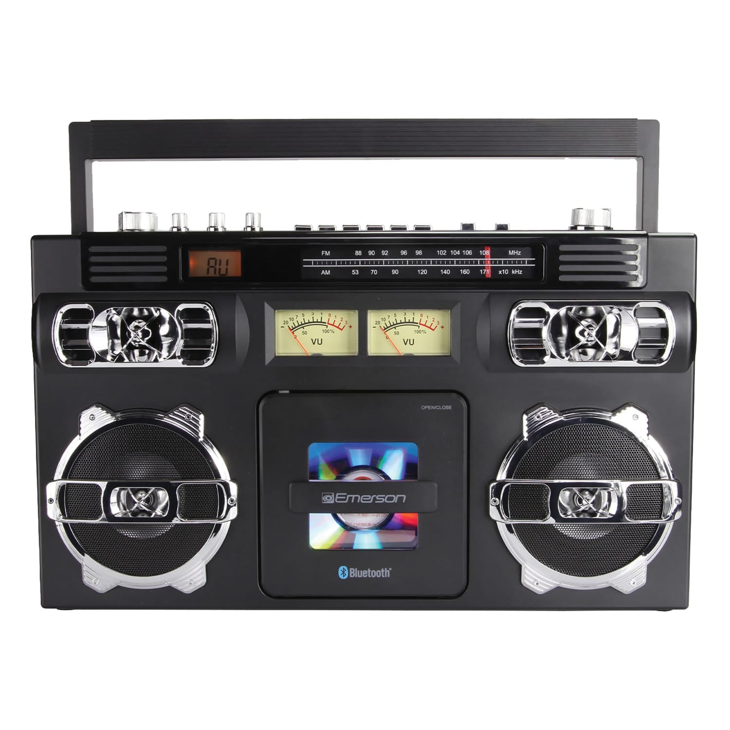 Emerson Bluetooth CD/Radio Retro Boom Box, Black, EPB-3004