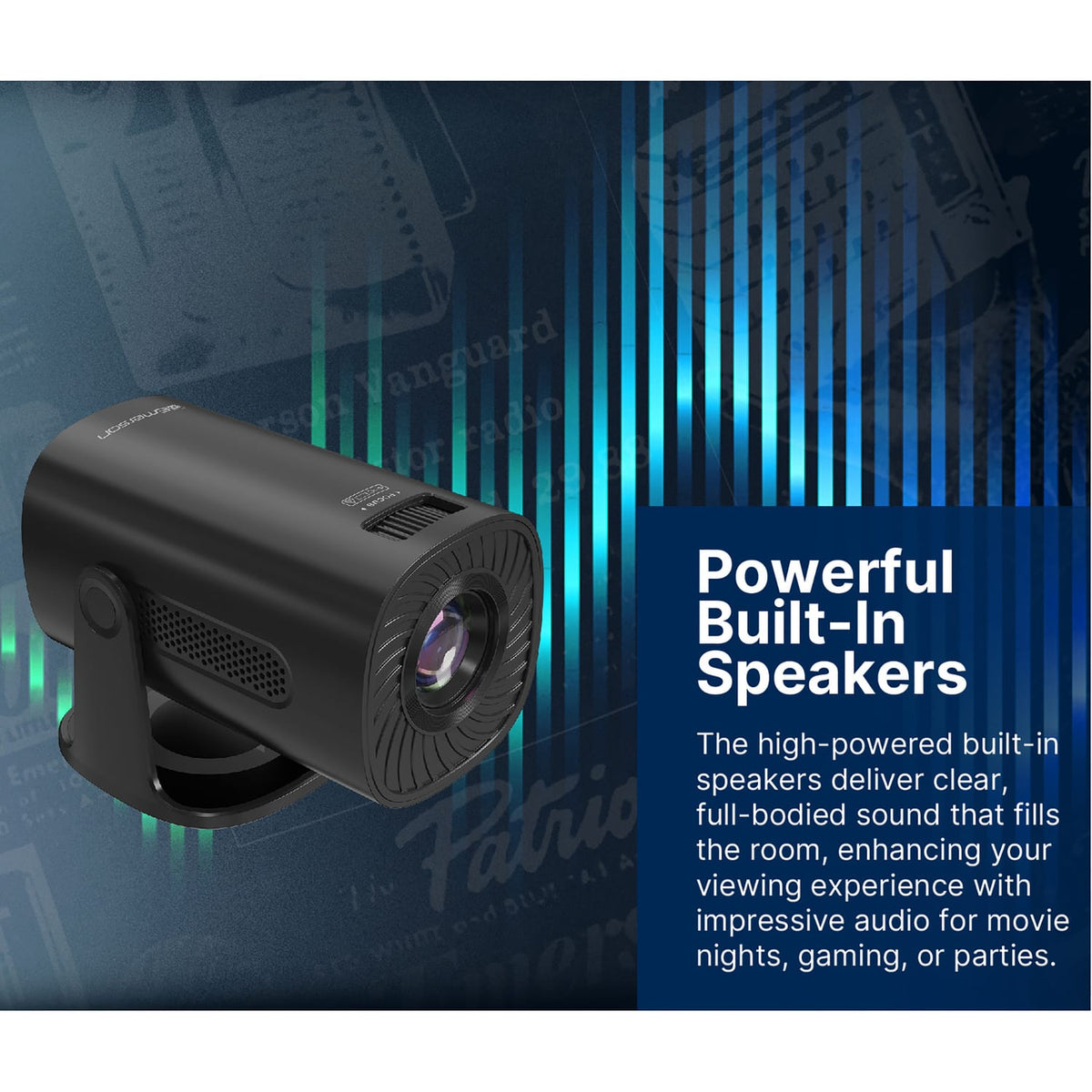 Emerson 120-In. 720p 110 ANSI-Lumen Home Theater LCD Projector