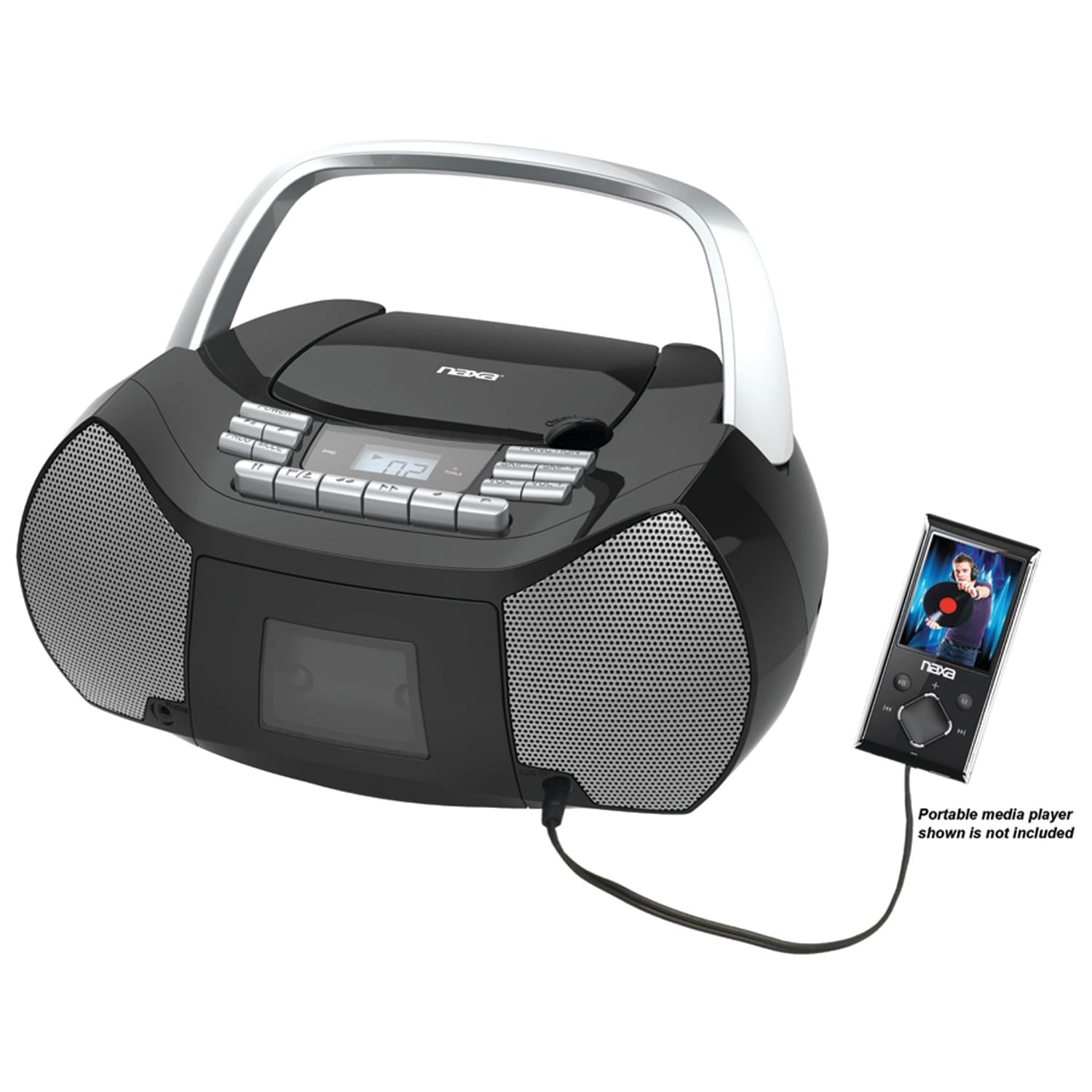 Naxa Portable CD/Cassette Boom Box