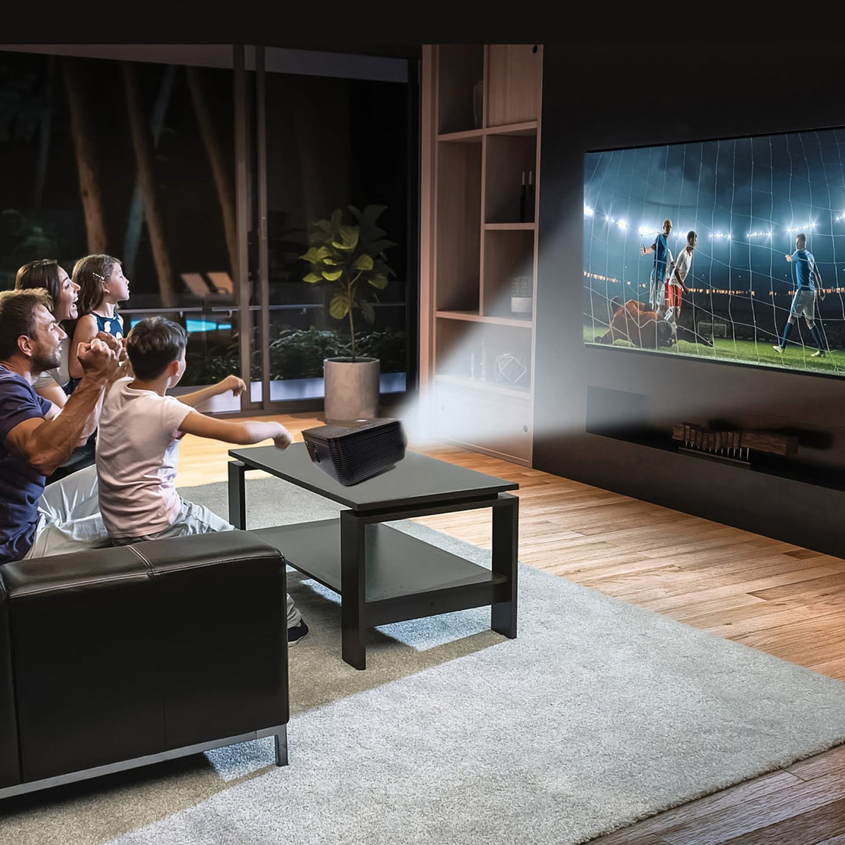 Naxa 150-In. Home Theater 720p LCD Projector with Built-in DVD Player and Bluetooth