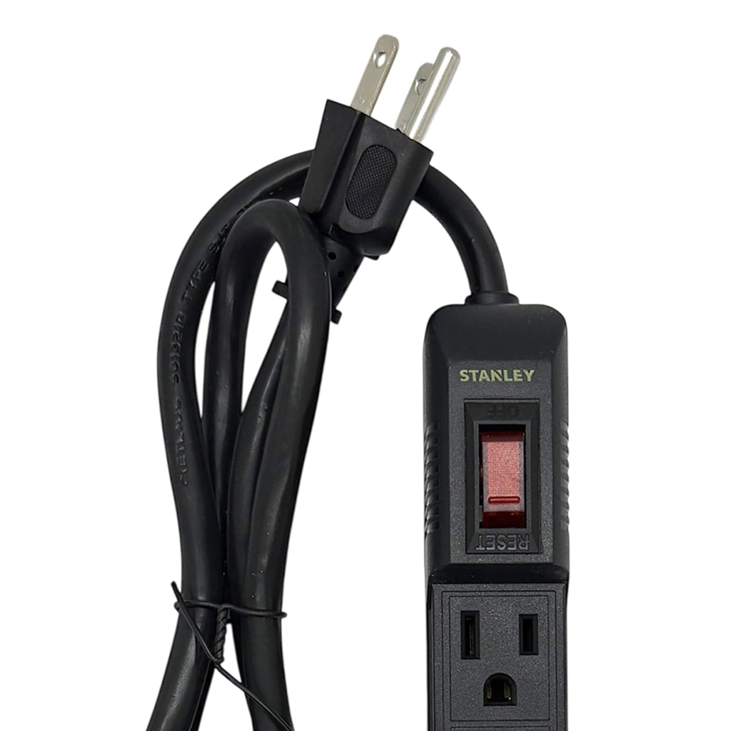 Stanley PowerMAX 6 6-Outlet Power Strip, 3-Ft. Cord, Black, 30007