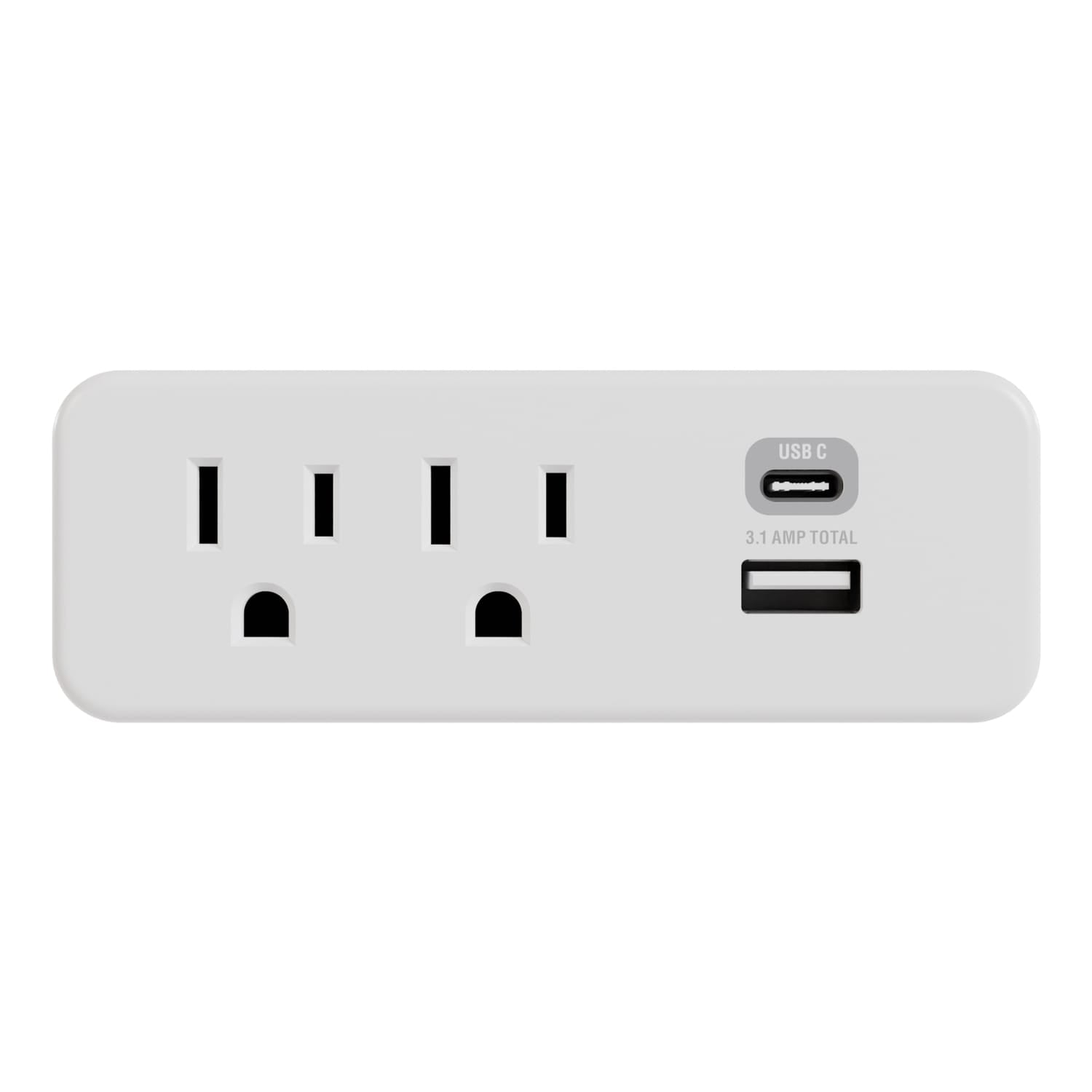 Stanley 2-AC Outlet 2-USB Port PlugMax Wall Tap Adapter and USB Charger, 30422