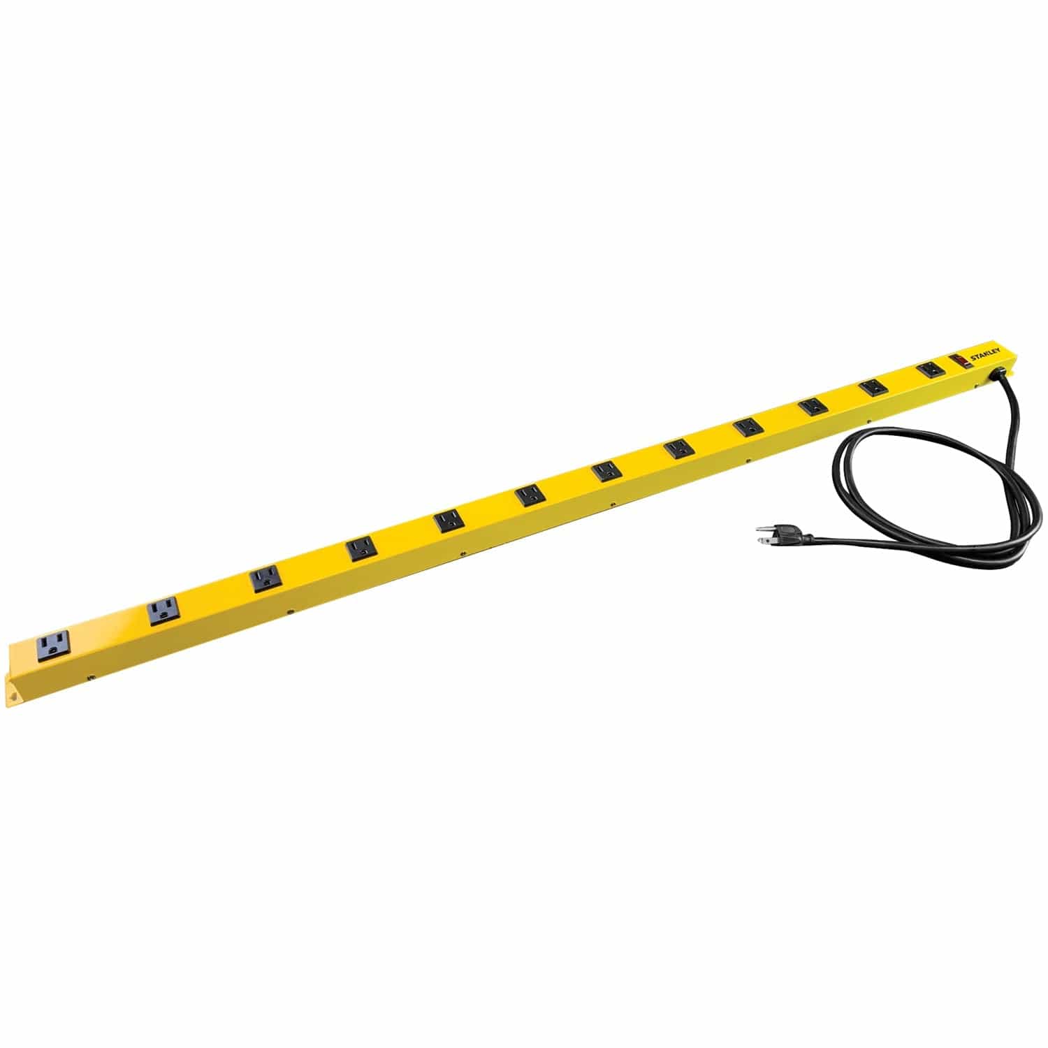 Stanley 12-AC Outlet 600-Joules ShopMAX Pro Surge Protector Power Bar, 6-Ft. Cord with Straight Plug, 31616