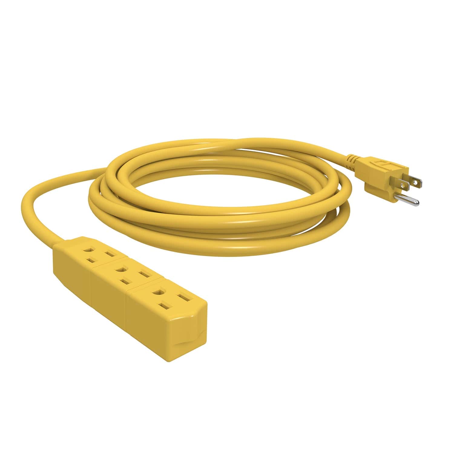 Stanley CordMax Shop 3-Outlet Heavy-Duty Grounded Indoor Extension Cord, 12-Ft., Yellow, 319121