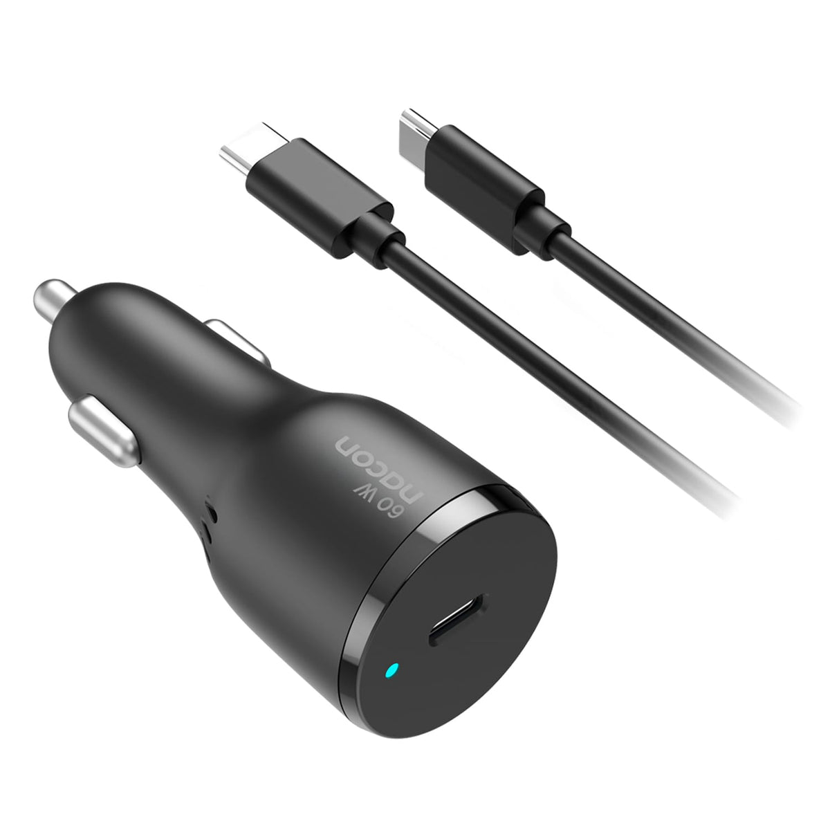 Nacon 60-Watt PD USB-C Car Charger with USB-C Charging Cable for Nintendo Switch 2/1/Lite/OLED