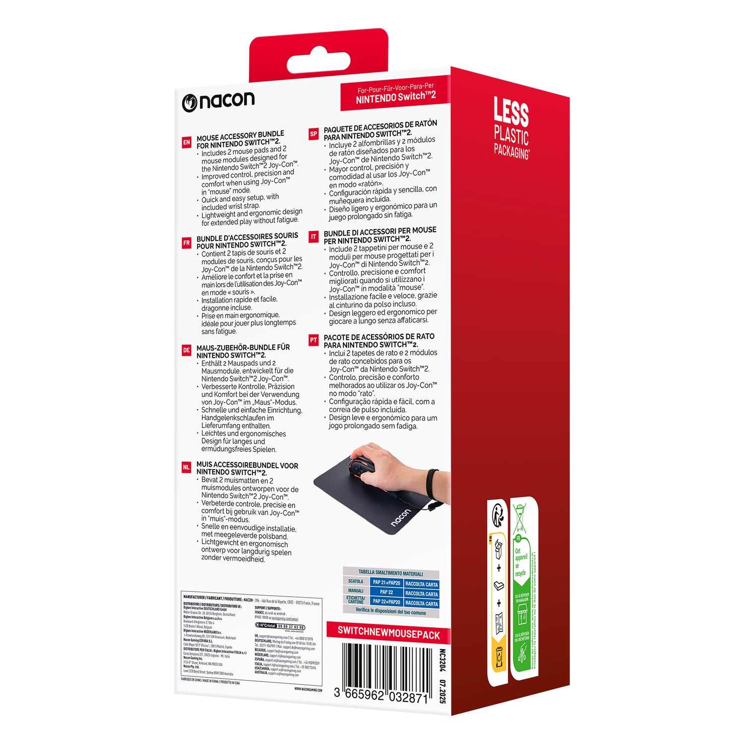 Nacon Mouse Mode Accessory Bundle for Nintendo Switch 2 Joy-Con