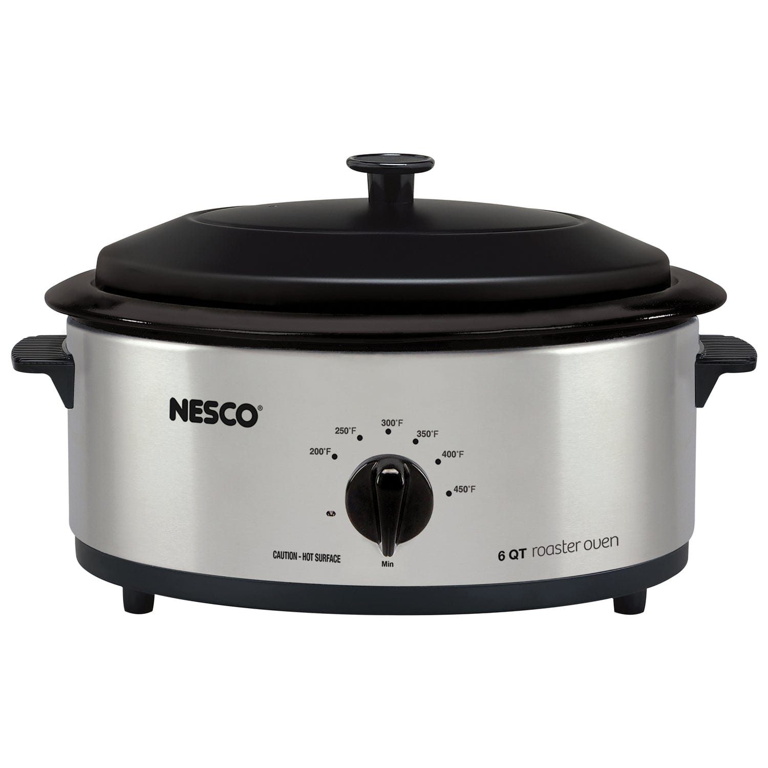 Nesco 6-Qt. 750-Watt Roaster with Porcelain Cookwell, Silver