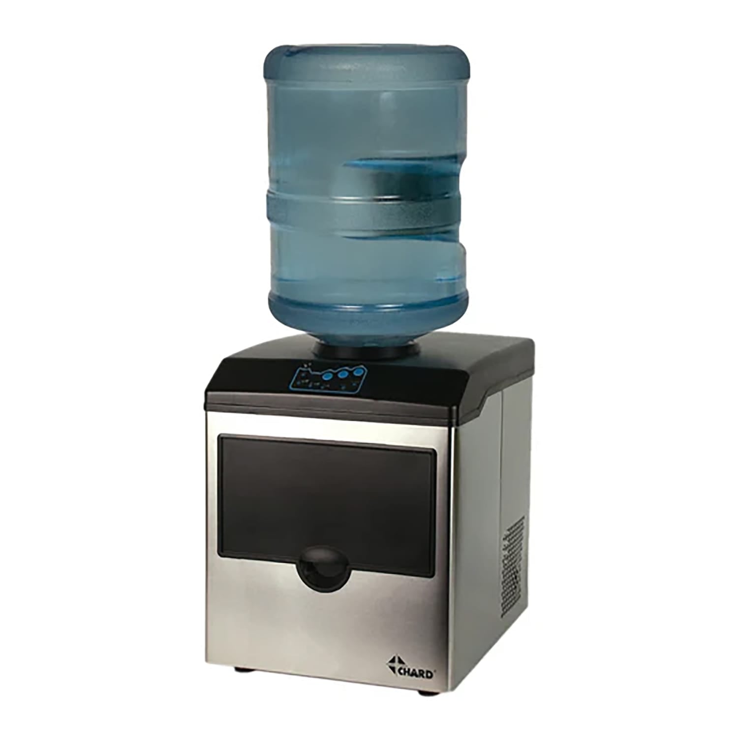 Chard Stainless Steel Ice Maker and Water-Jug Water Dispenser, 33 Lbs. of Ice per Day