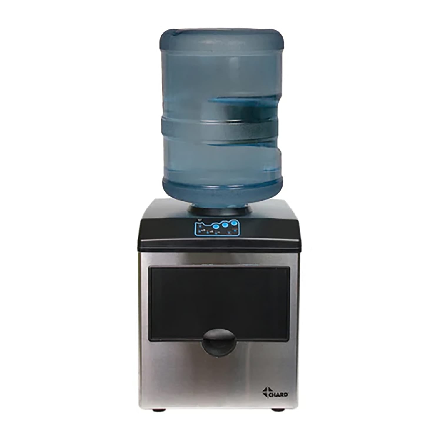Chard Stainless Steel Ice Maker and Water-Jug Water Dispenser, 33 Lbs. of Ice per Day